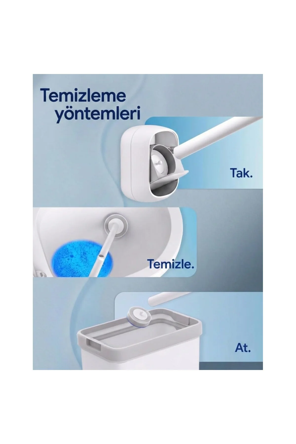 Deterjanlı Tek Kullanımlık Tuvalet Temizleme Yedek Süngeri, Kulla