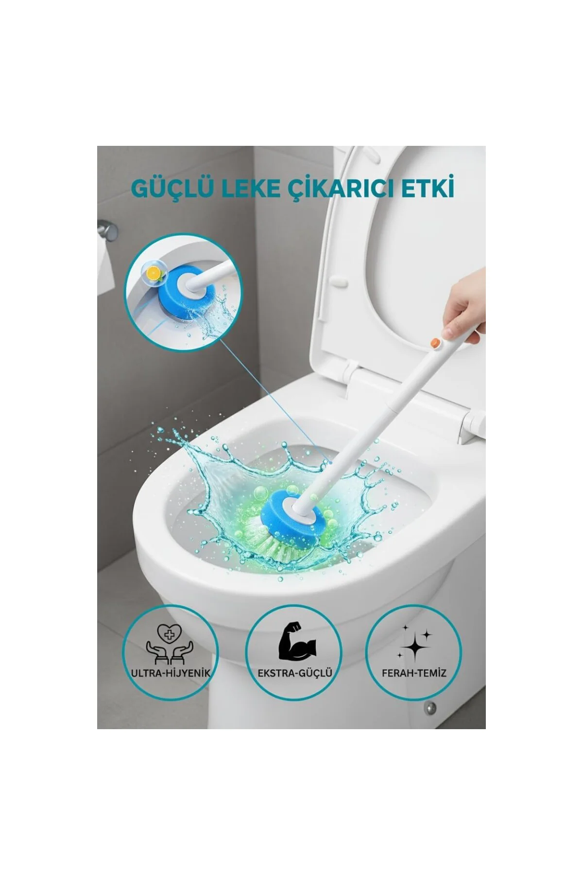 Deterjanlı Tek Kullanımlık Tuvalet Temizleme Yedek Süngeri, Kulla