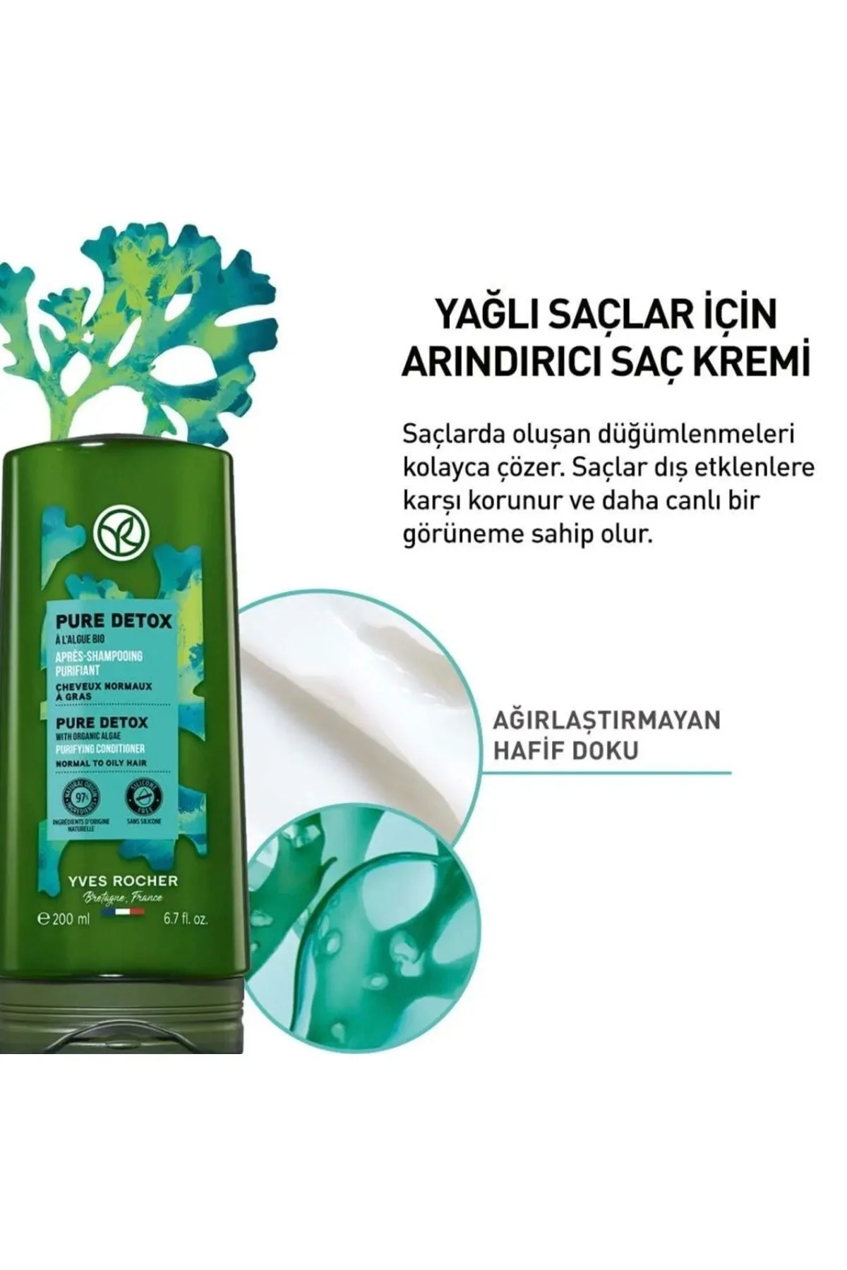 Detoks Etkili Arındırıcı Saç Kremi - Yağlı Saçlar / Pure Detox 20