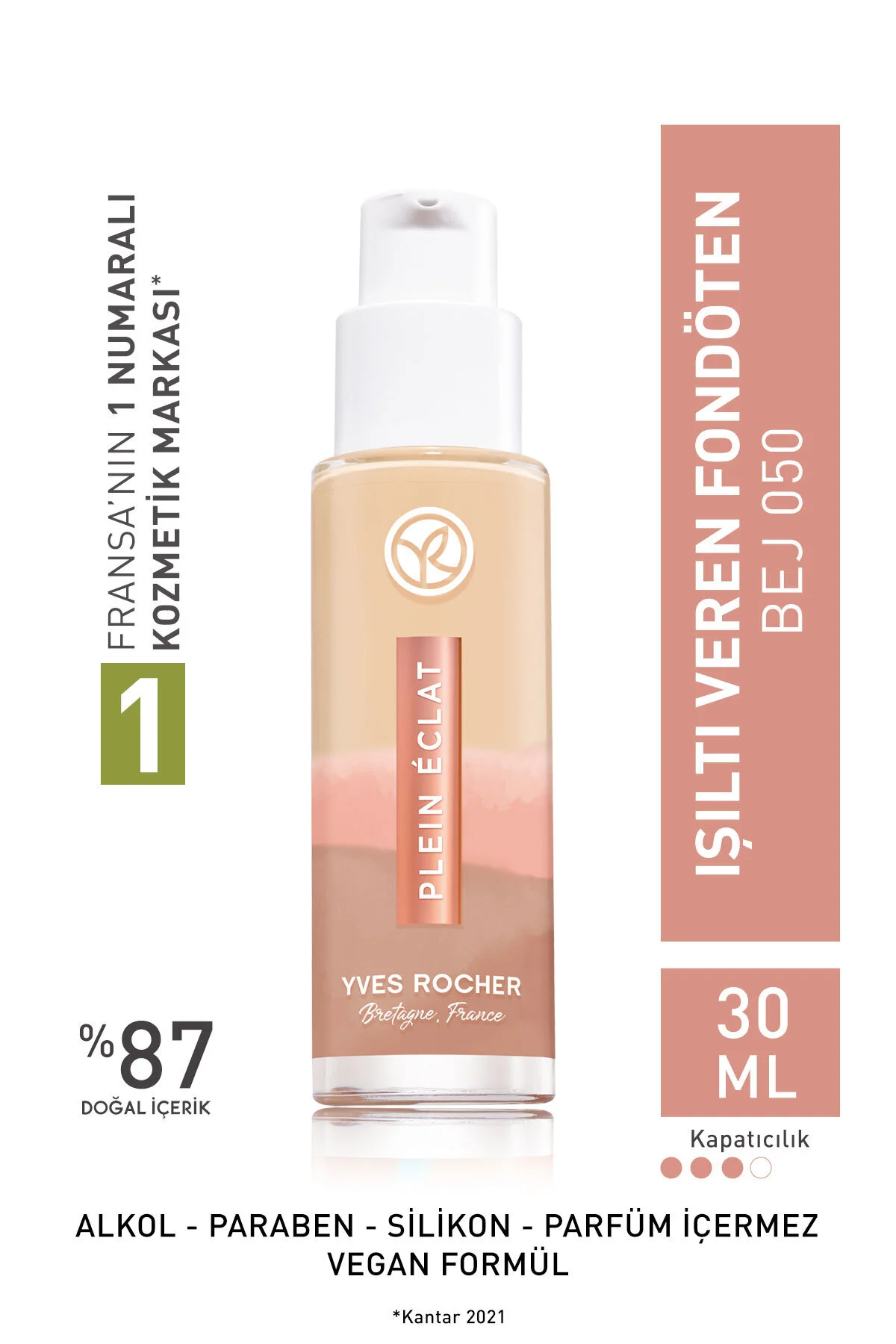 Detoks Etkili Işıltı Veren Fondöten- Bej 050- 30 Ml-63154