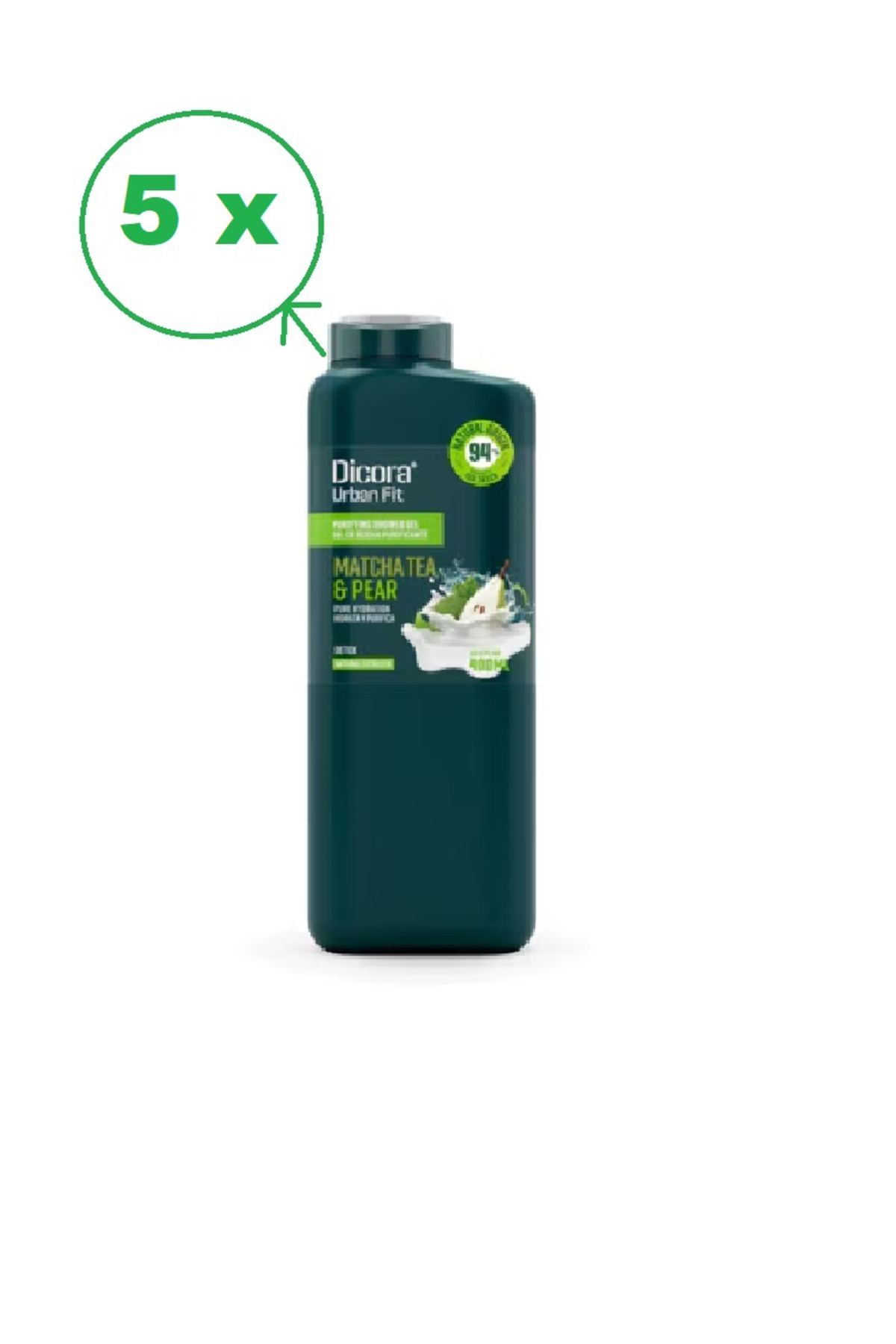 Detox Matcha ve Armut Duş Jeli 400 ml x 5 Adet