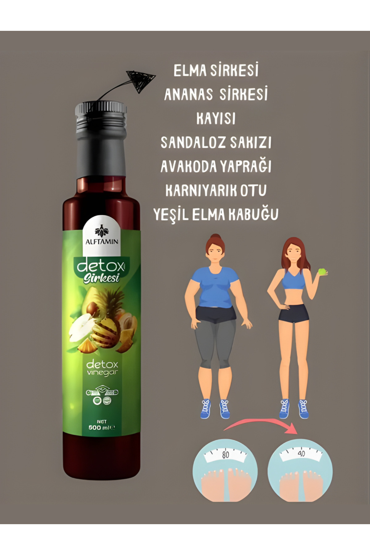 DetoxMix ve Zencefil Sirkesi 500 ml
