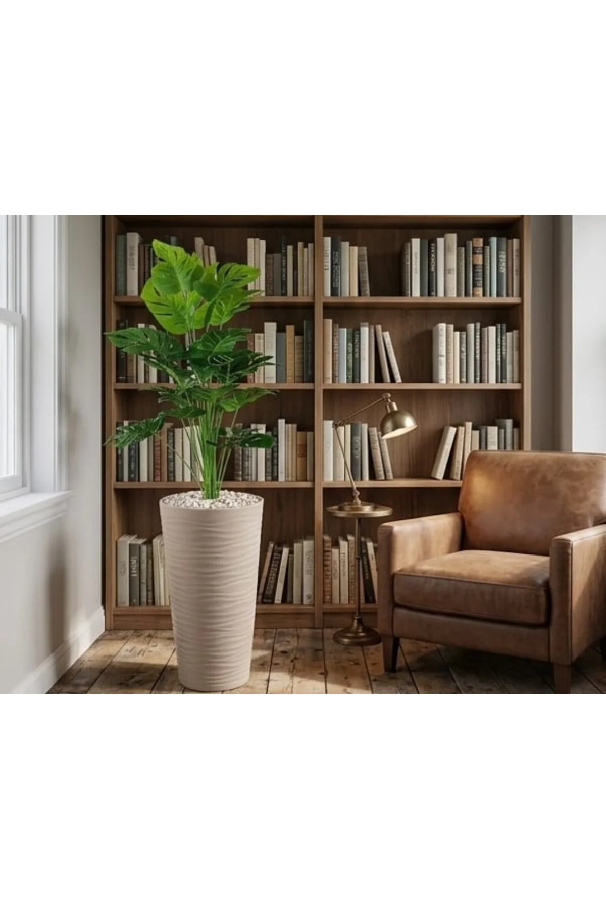 Dev Boy 160 cm Yapay Deve Tabanı Canlı Görünümlü Monstera - Premium Dokulu Büyük Lüx Dekoratif Ağaç Dev Boy 160 cm Yapay Deve Tabanı Canlı Görünümlü Monstera - Premium Dokulu Büyük Lüx Dekoratif Ağaç - Görsel 3