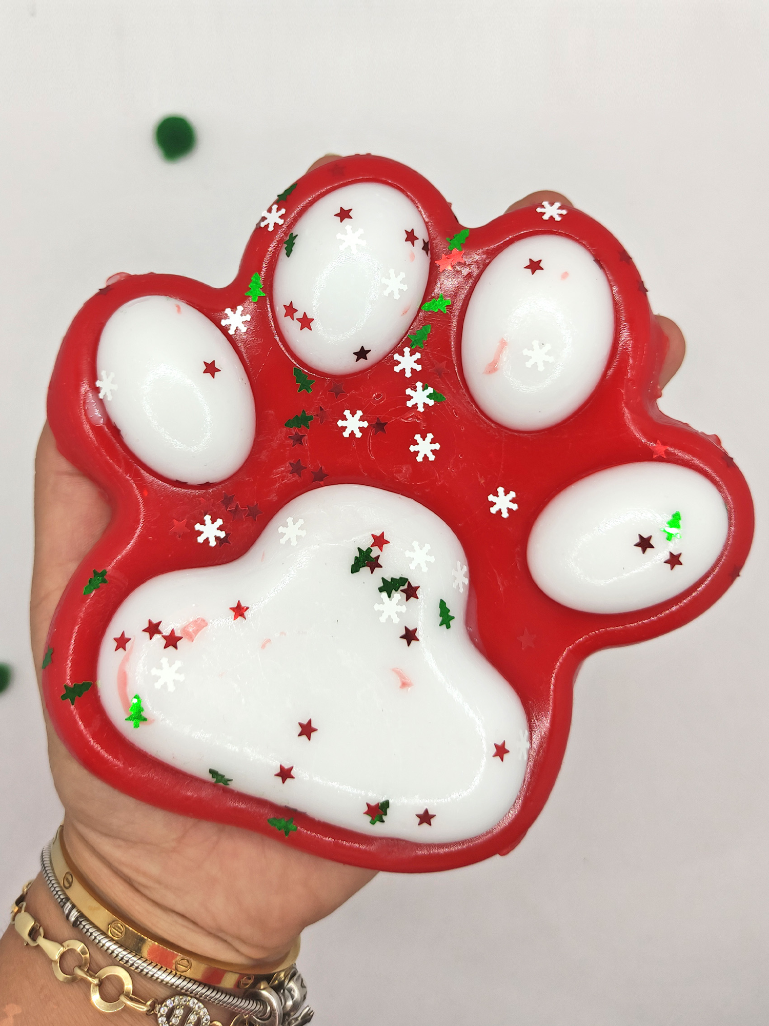 Dev Pati Squishy Taba Squishy Kedi Pati Sıkma 14 cm Pullu Pati Su
