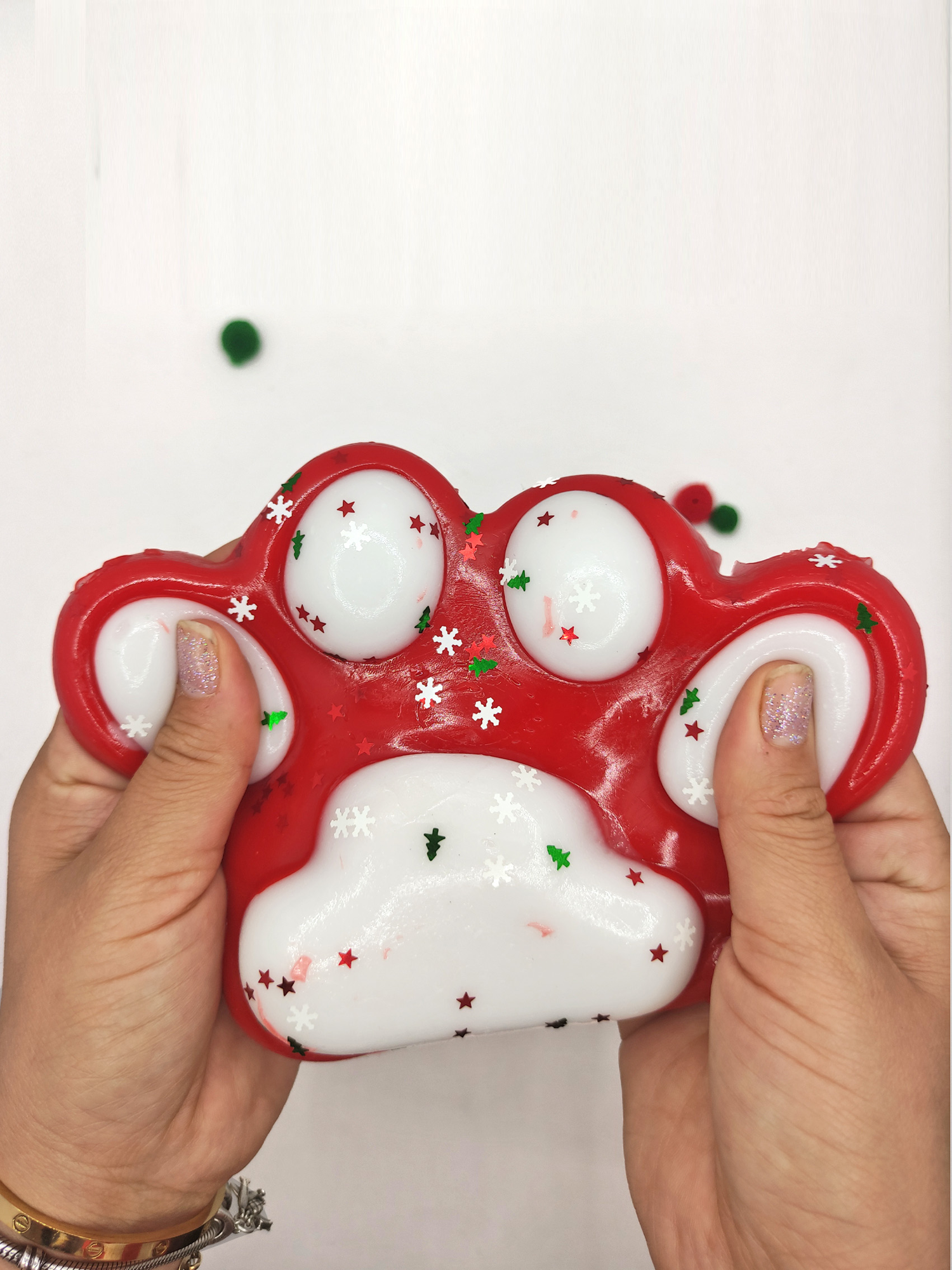 Dev Pati Squishy Taba Squishy Kedi Pati Sıkma 14 cm Pullu Pati Su