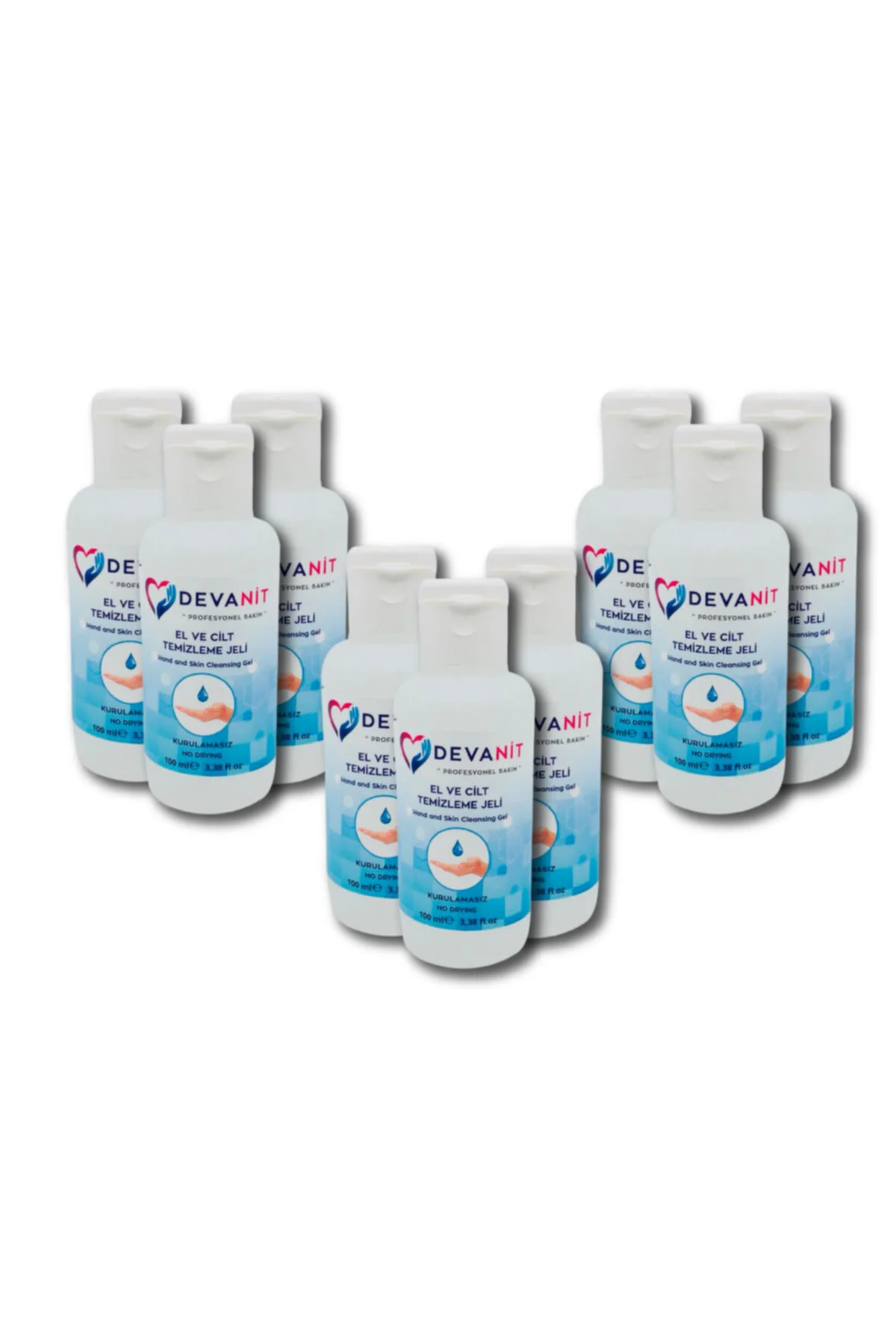 Devanit Dezenfektan 9 Adet 100 ml El Temizleme Jeli ,