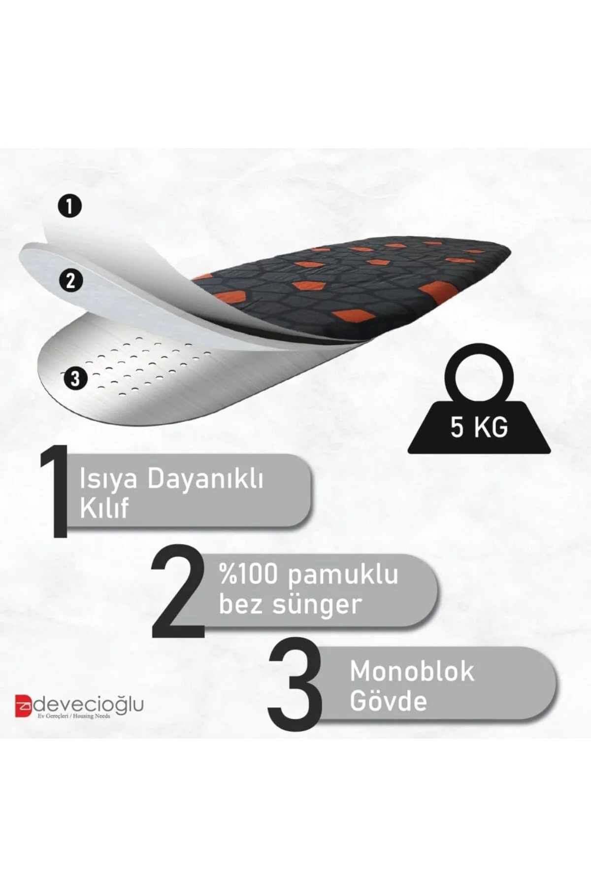 Devecioğlu Harbinger Comfort Ütü Masası Mm340
