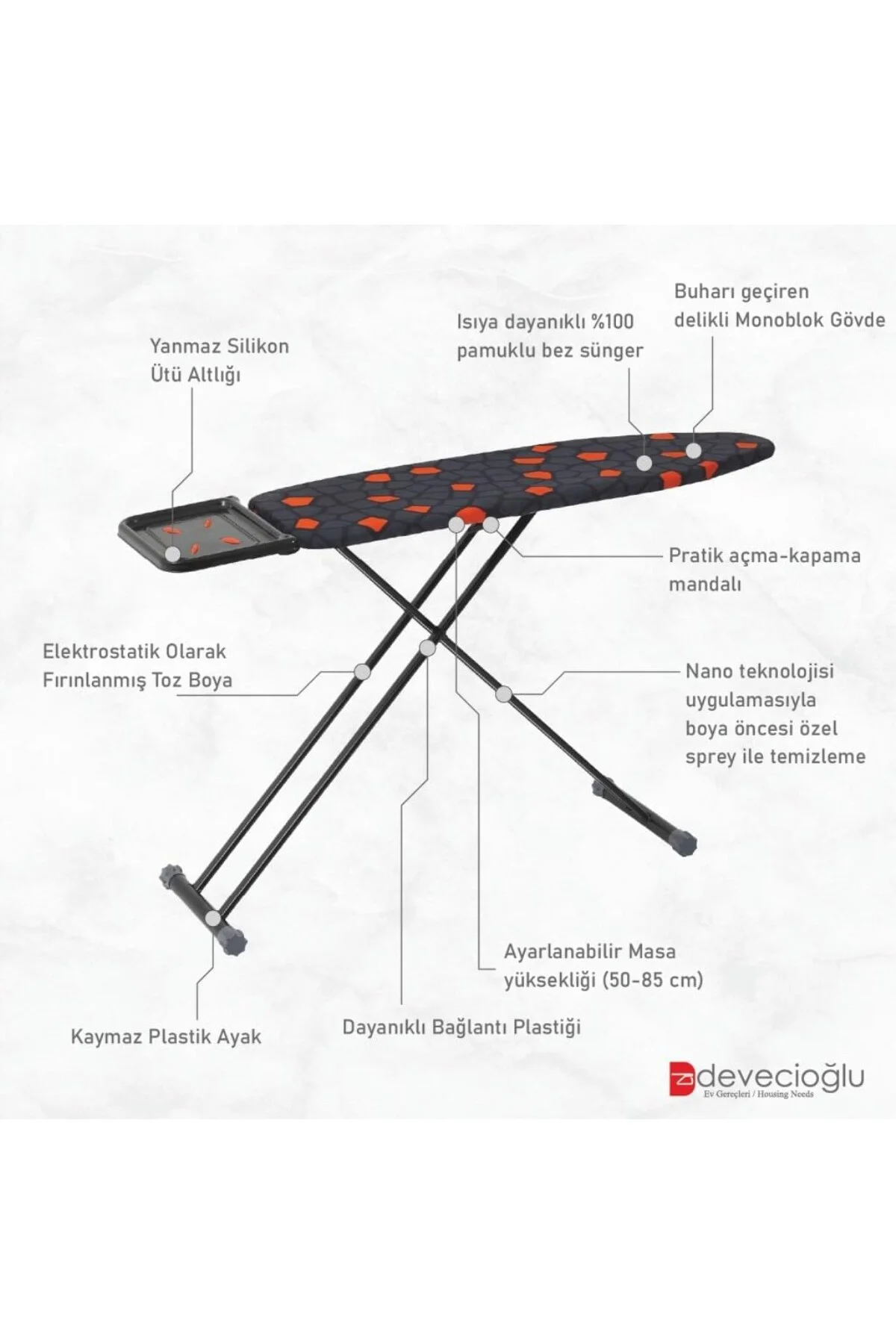 Devecioğlu Harbinger Comfort Ütü Masası Mm340