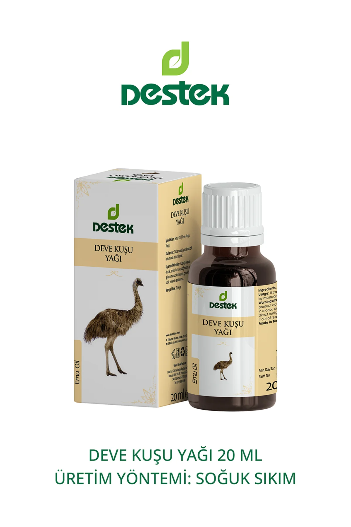Devekuşu Deve Kuşu Yağı Saf 20 ml
