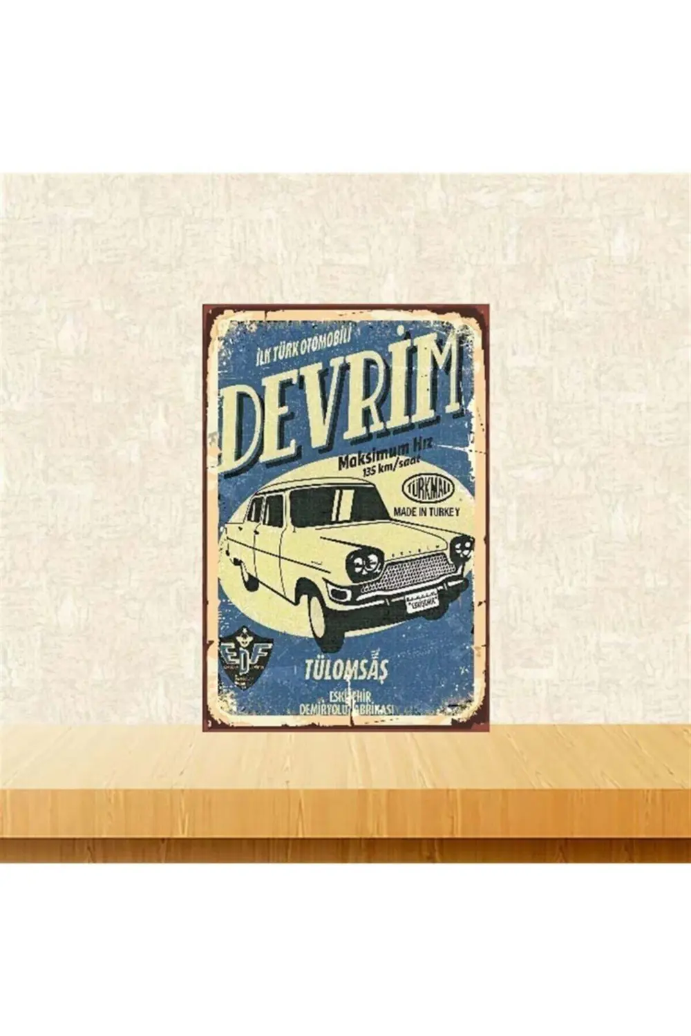 Devrim 20-30 Cm Retro Ahşap Poster