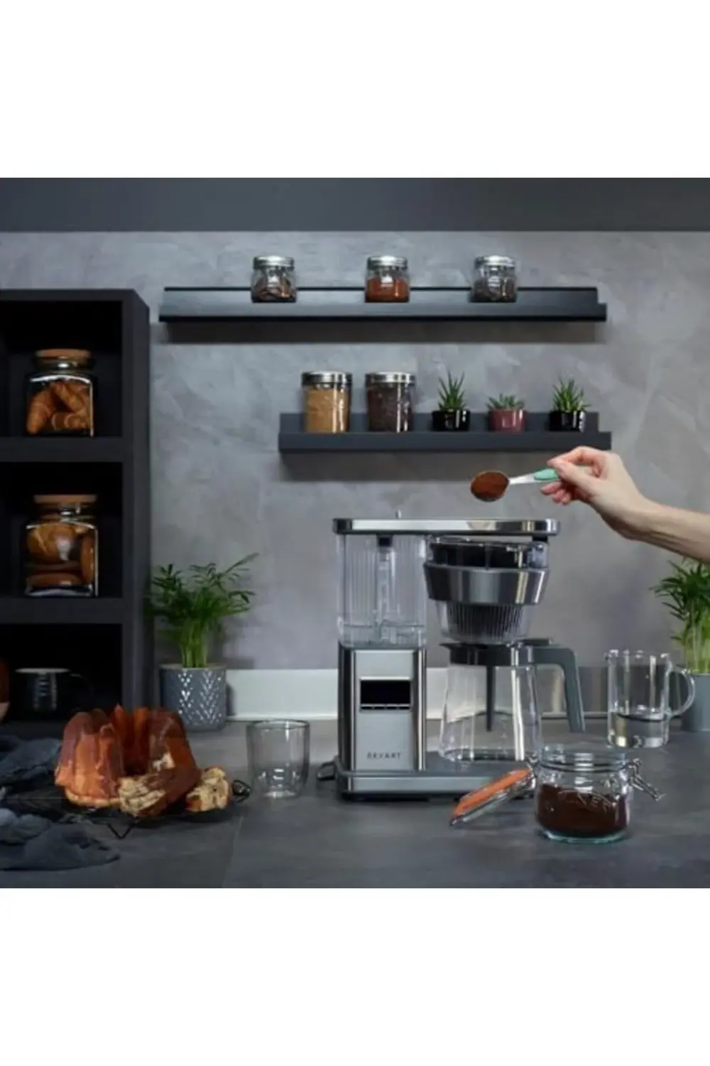 Dexart MD-5201T BrewMaster Temperature Filtre Kahve Makinesi, Gri