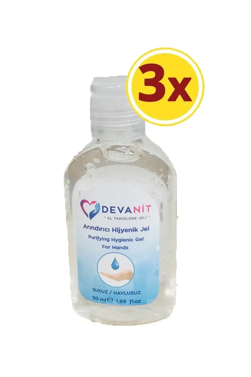 Dezenfektan Su Içermez Arındırıcı Hijyenik Temizleme Jeli 50 Ml 3