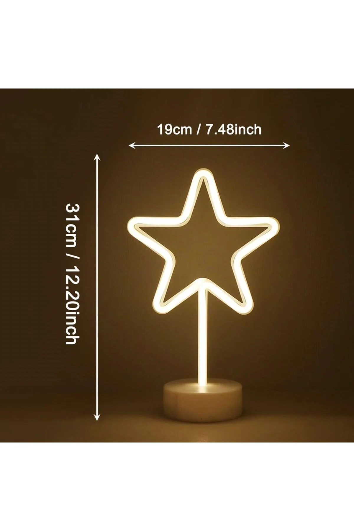 DGC AVM® Yıldız Tasarımlı Neon Led Masa Ve Gece Lambası Dekoratif Işık DGC AVM® Yıldız Tasarımlı Neon Led Masa Ve Gece Lambası Dekoratif Işık - Görsel 8