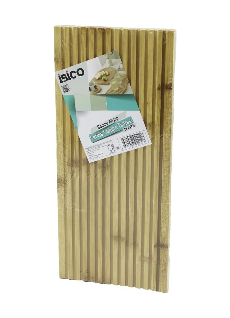 D.gen Düz Kanallı Çift Taraf Düz - Kanallı Ahşap Bambu Servis Sunum Tahtası 17 X 39 X 1.5cm 5224