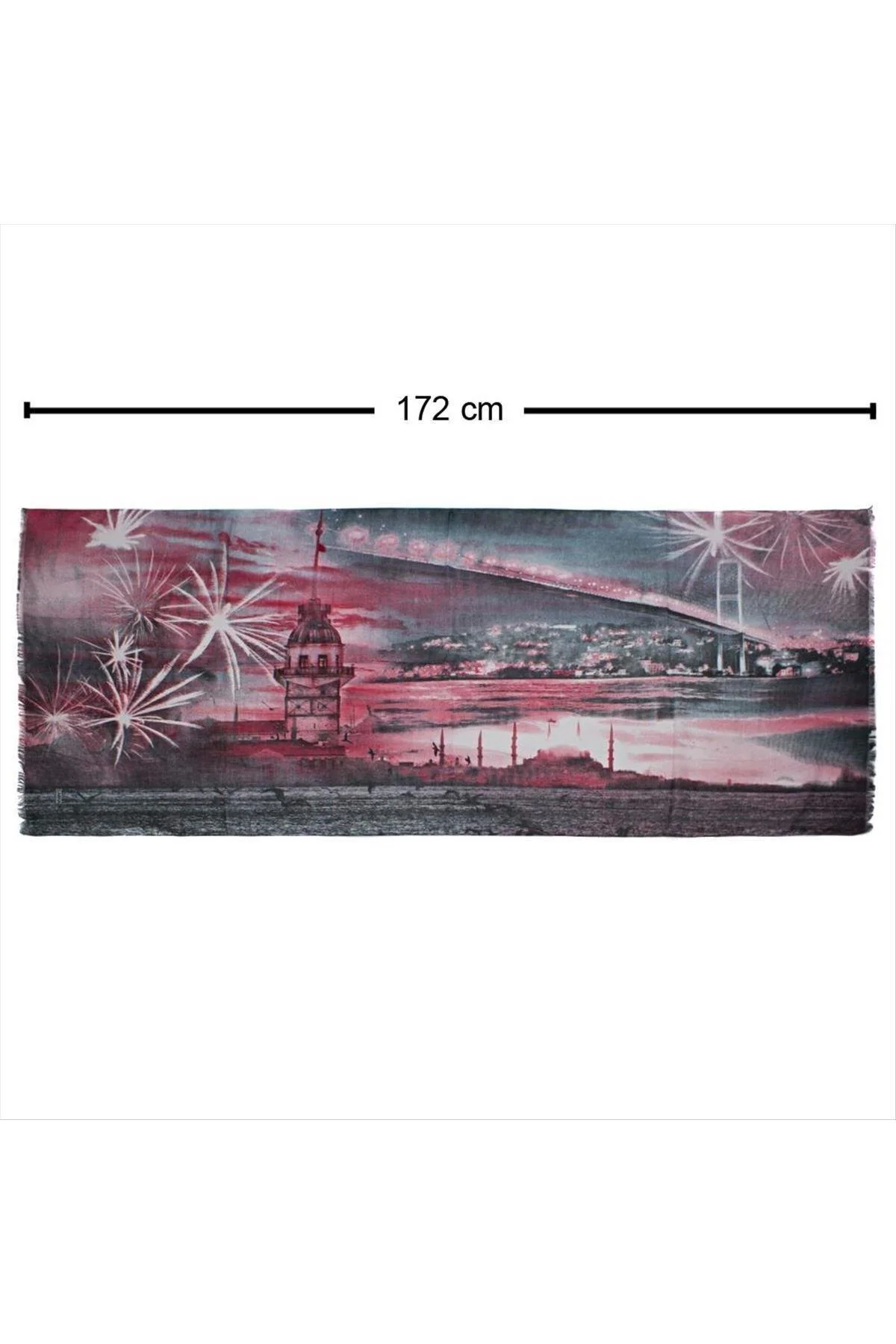 DGNKRY Kız Kulesi (181704) Eşarp Şal-Renkli