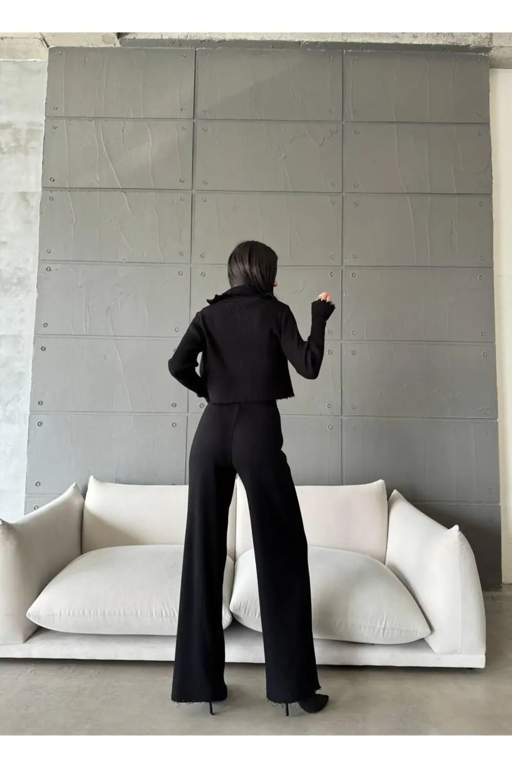 DGN'S FERMUARLI 2'Lİ HIRKA-PANTOLON TAKIM