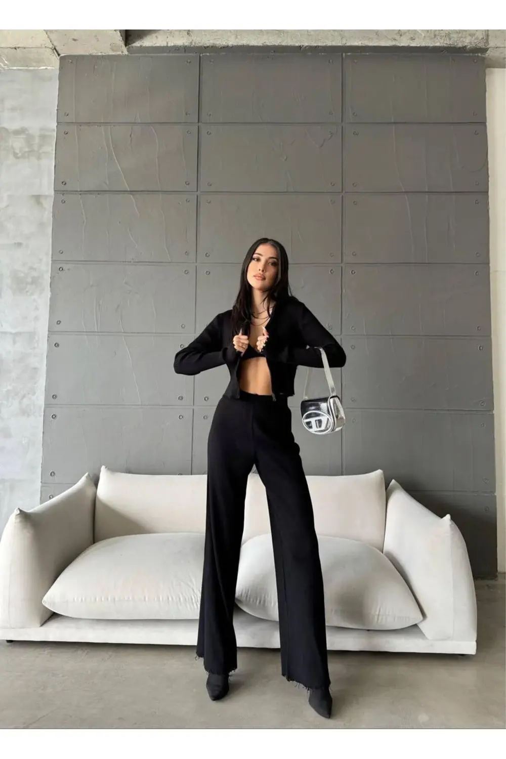 DGN'S FERMUARLI 2'Lİ HIRKA-PANTOLON TAKIM