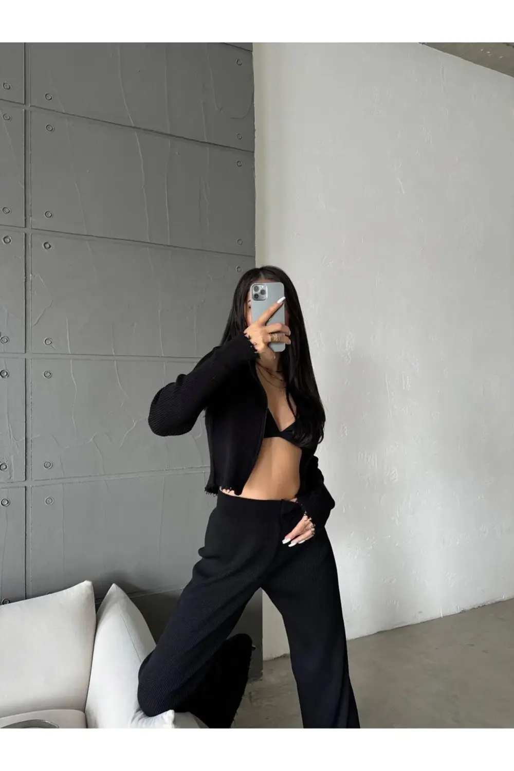 DGN'S FERMUARLI 2'Lİ HIRKA-PANTOLON TAKIM