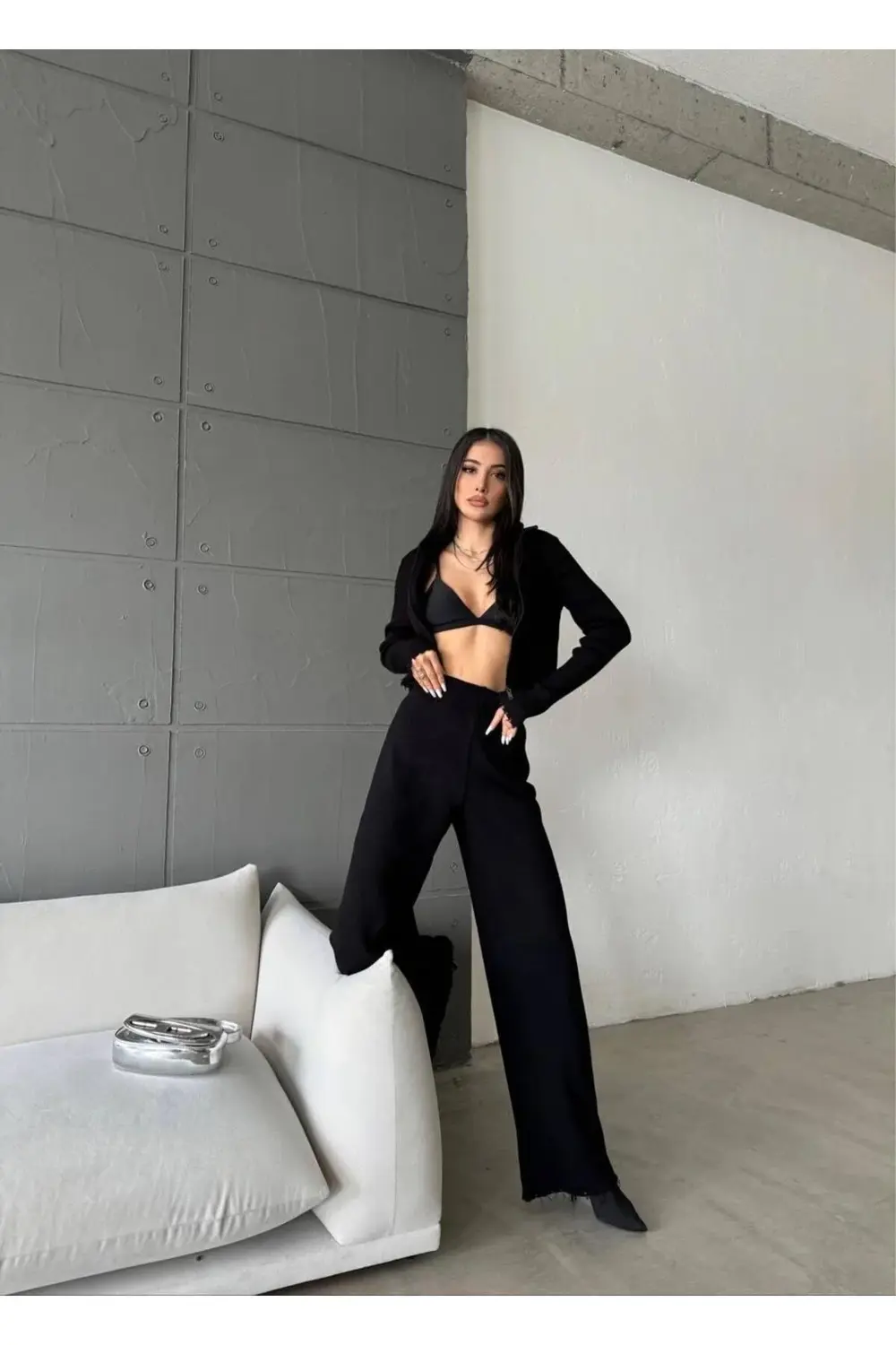 DGN'S FERMUARLI 2'Lİ HIRKA-PANTOLON TAKIM