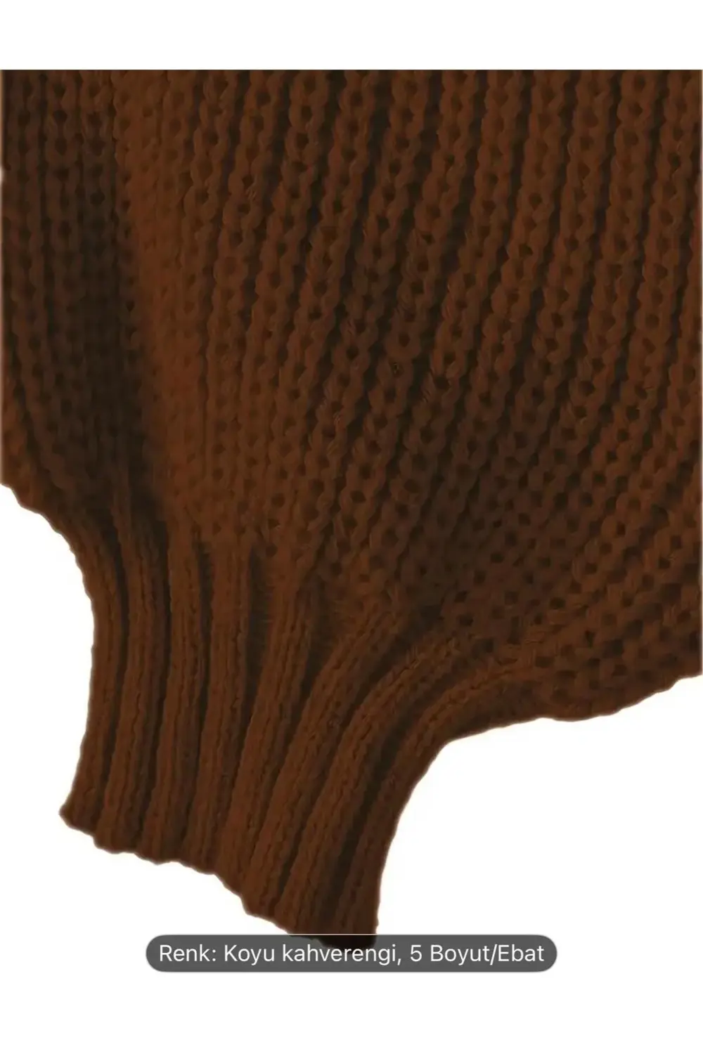 DGN'S SELANİK KALIN ÖRGÜLÜ BİSİKLET YAKA BALON KOL GÖRÜNÜMLÜ KADI