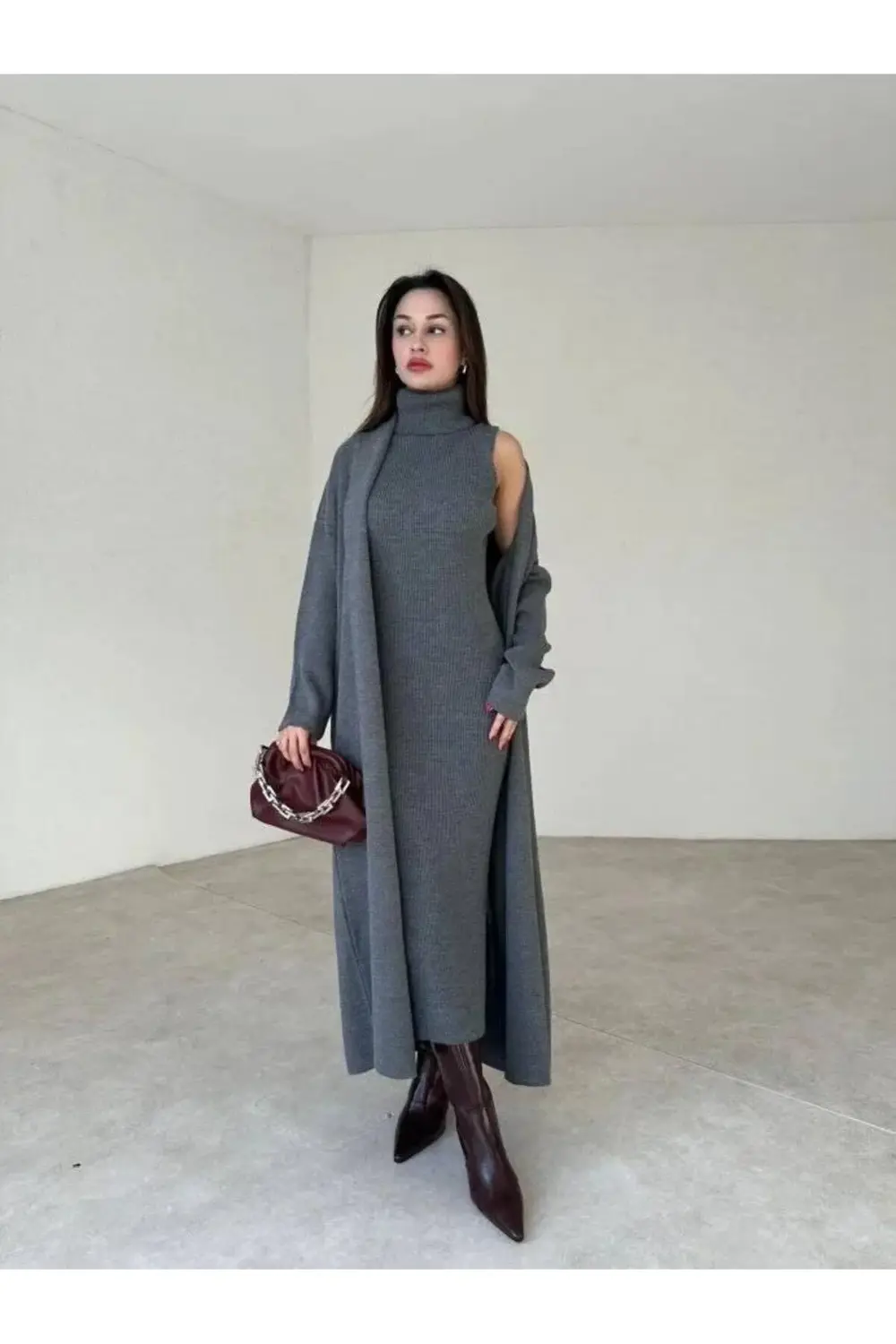 Dgns ''teacher Collectıon'' 2'li Hırka-elbise Takım Gecenin Yıldı