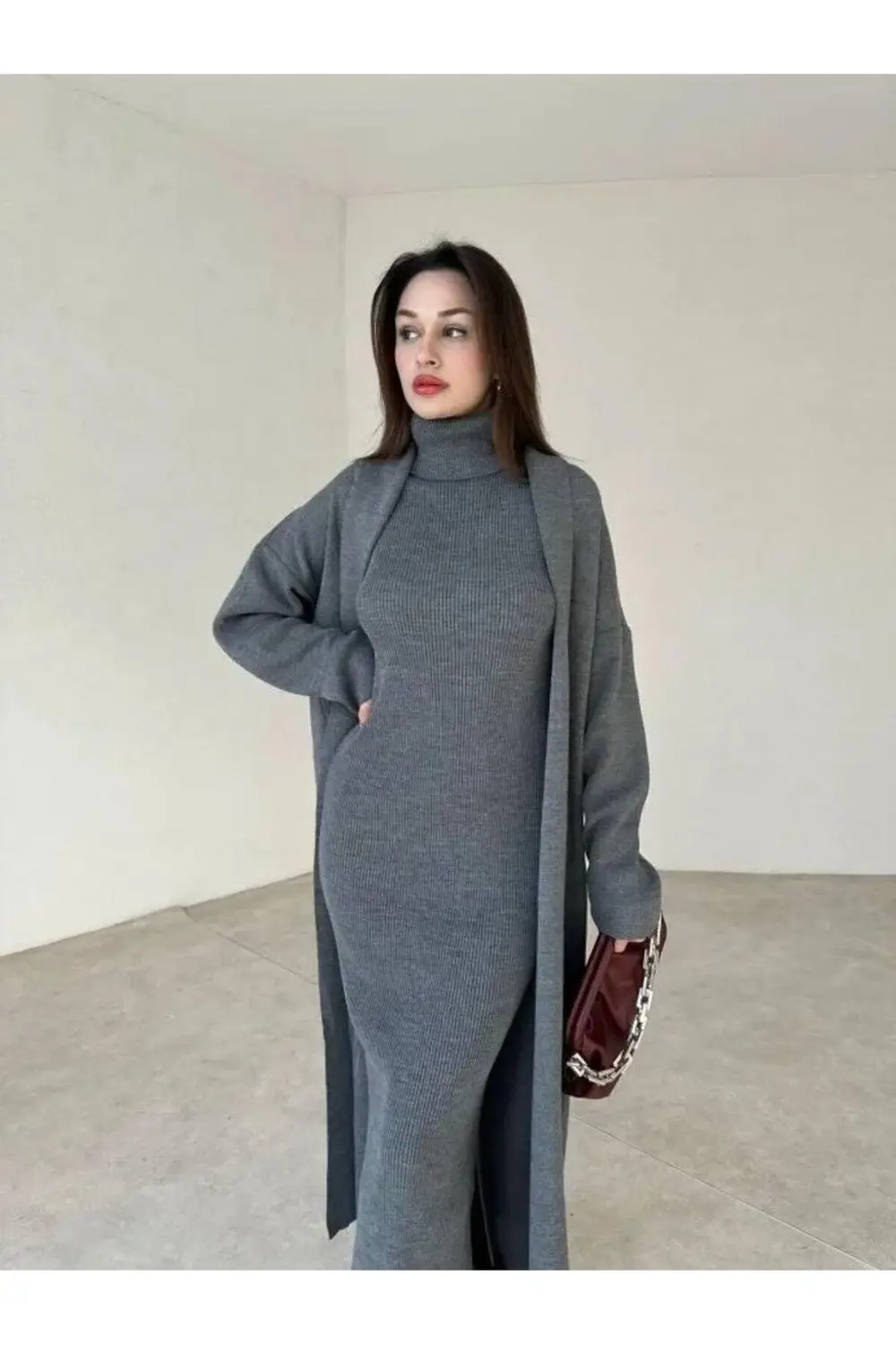 Dgns ''teacher Collectıon'' 2'li Hırka-elbise Takım Gecenin Yıldı