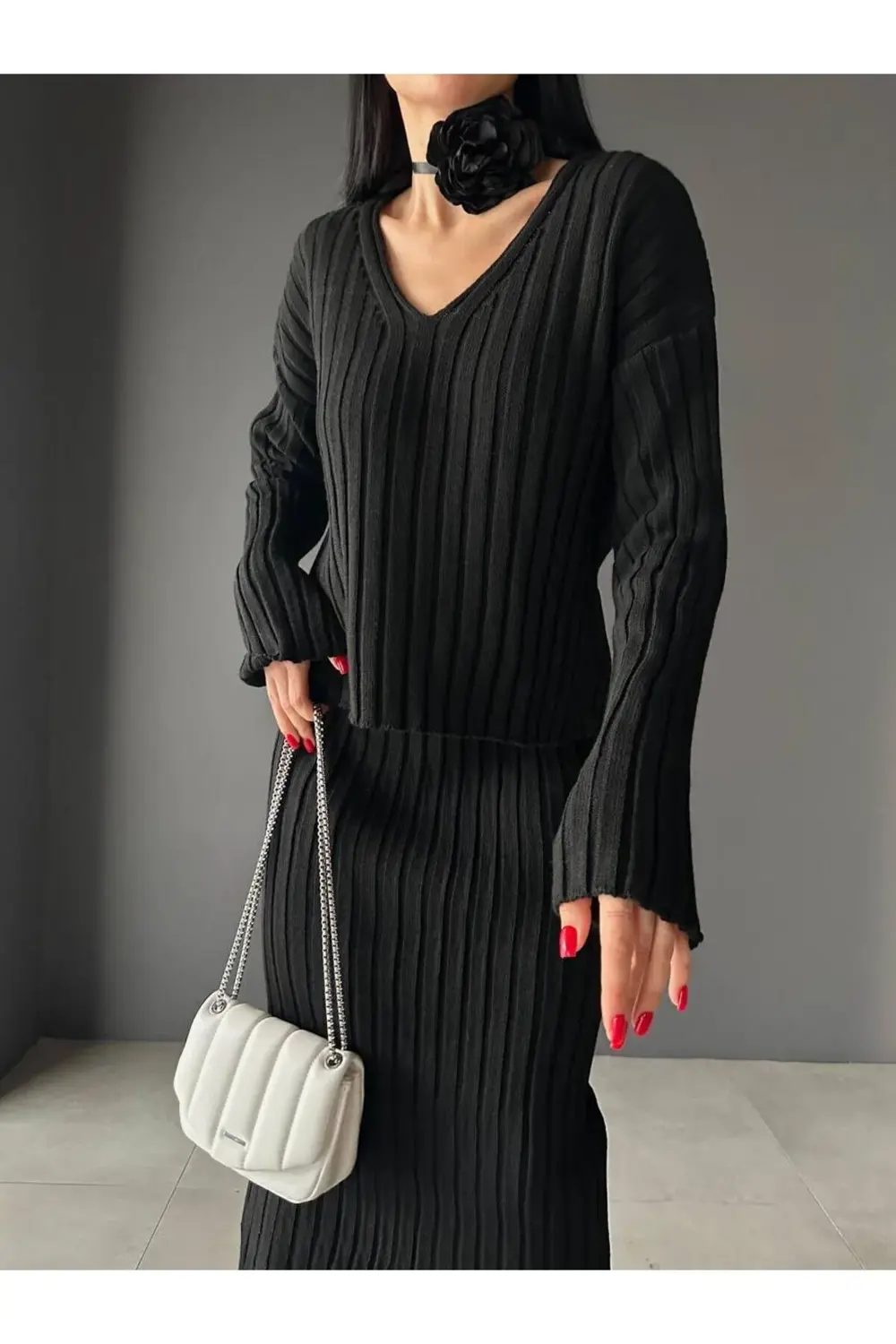 DGN'S ''TEACHER COLLECTİON'' YÜRÜTME YAKALI 2'Lİ KAZAK-ETEK TAKIM