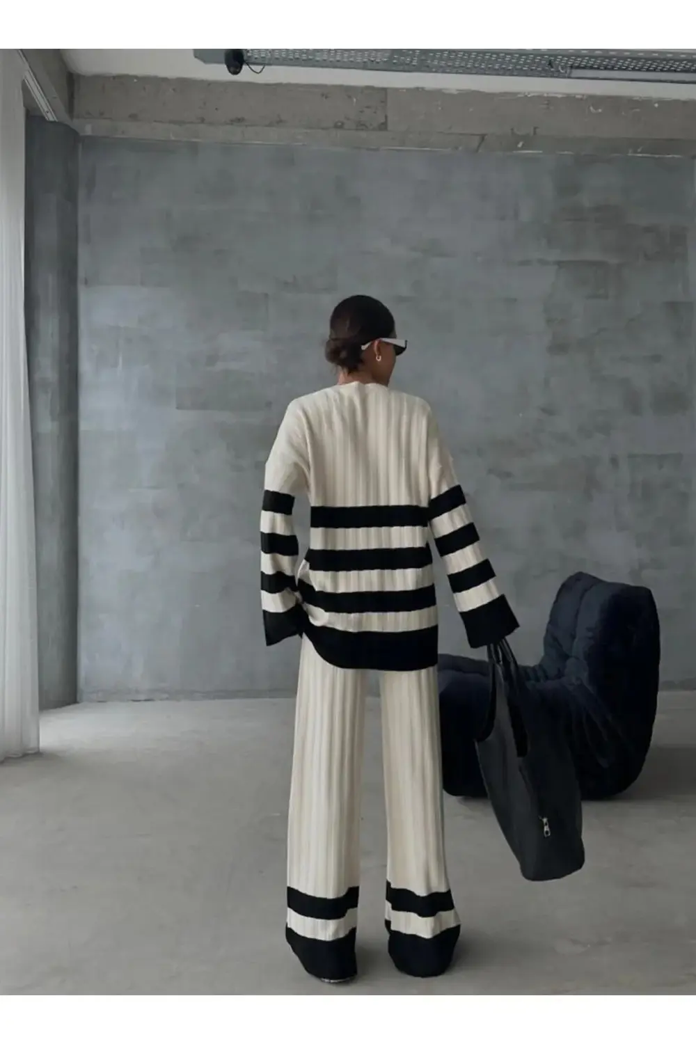 DGN'S YUMOŞ ÇİZGİLİ 2'Lİ KAZAK PANTOLON TAKIM