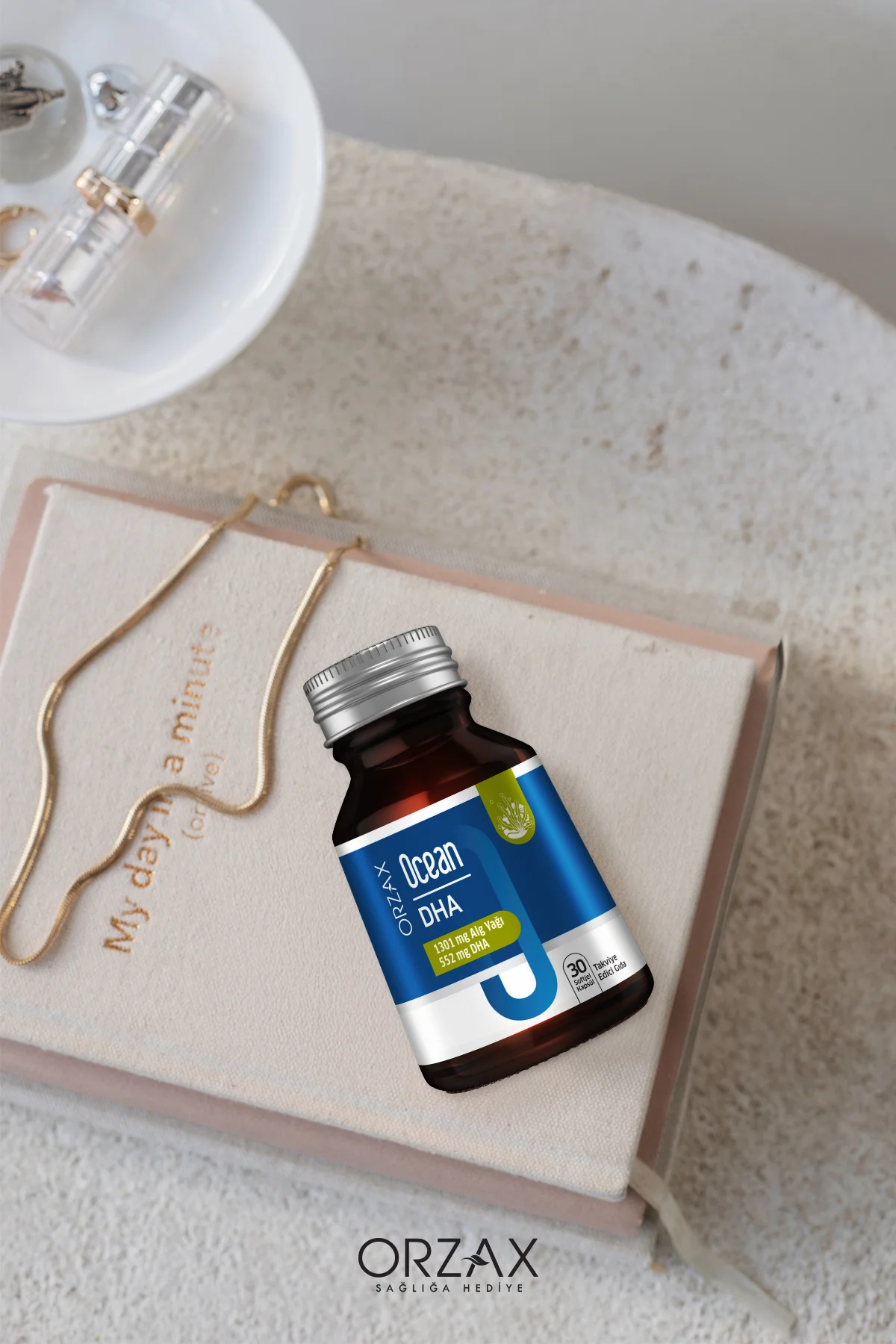 DHA Bitkisel Omega-3 — 1301 mg alg yağından gelen 552 mg DHA içerir 30 Kapsül
