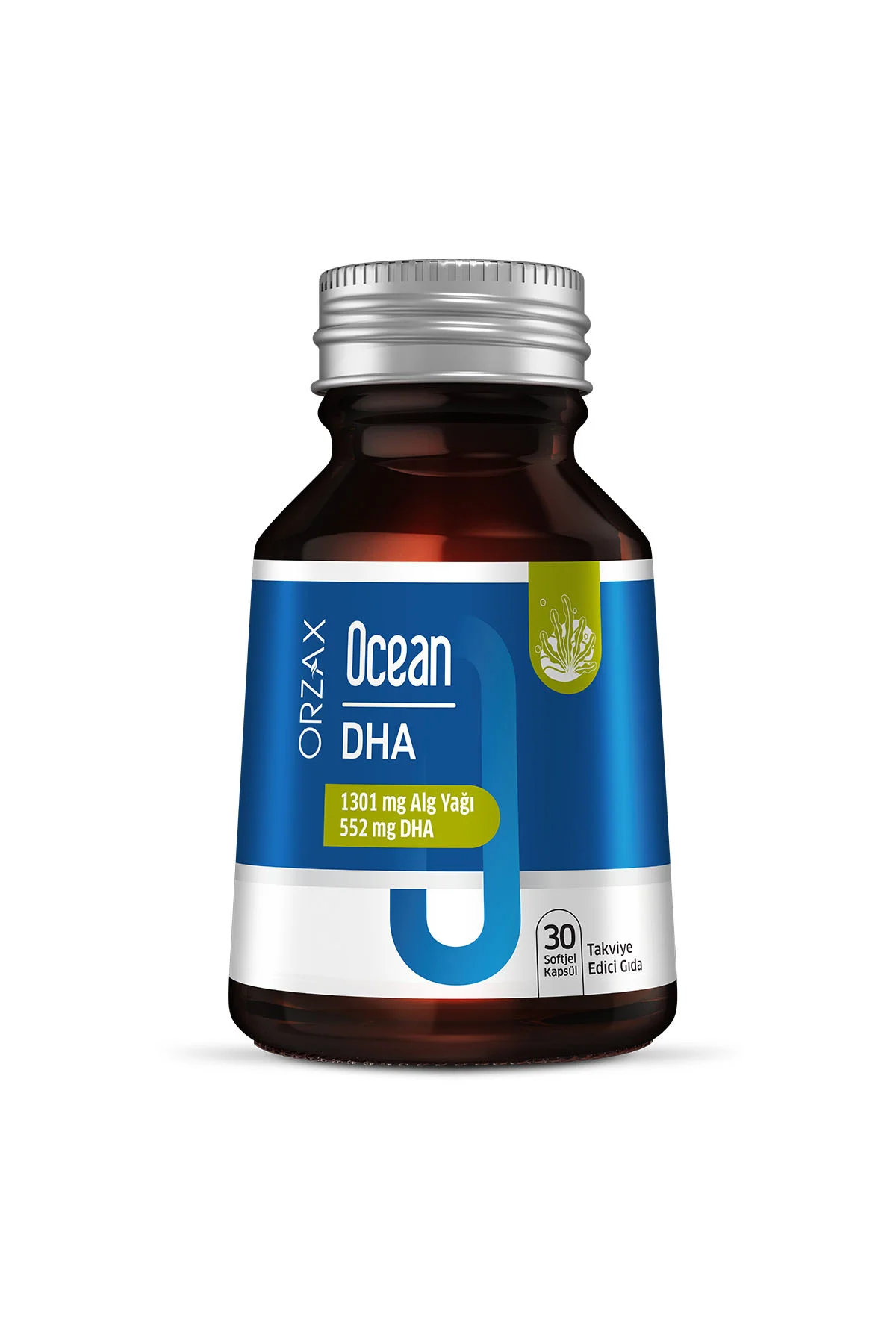 DHA Bitkisel Omega-3 — 1301 mg alg yağından gelen 552 mg DHA içerir 30 Kapsül