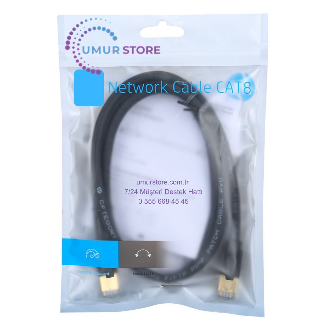 Dhc-Cat8 F/ftp 40GBPS RJ45 Network Kablosu