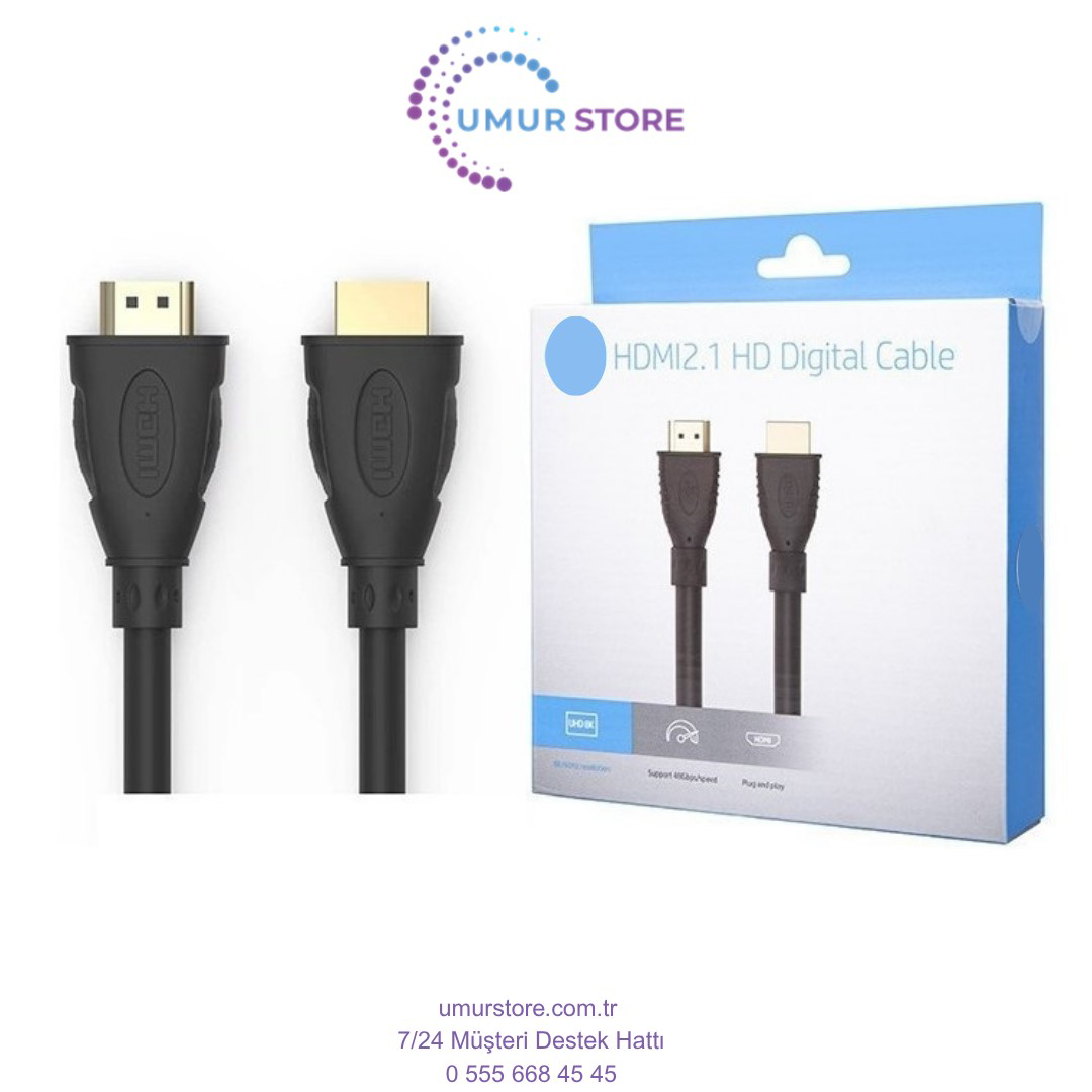 Herz Dhc-Hd02-02M Hdmi 2.1 Yüksek Hızlı 48 Gpbs 8K(7680 X 4320) 2M Kab