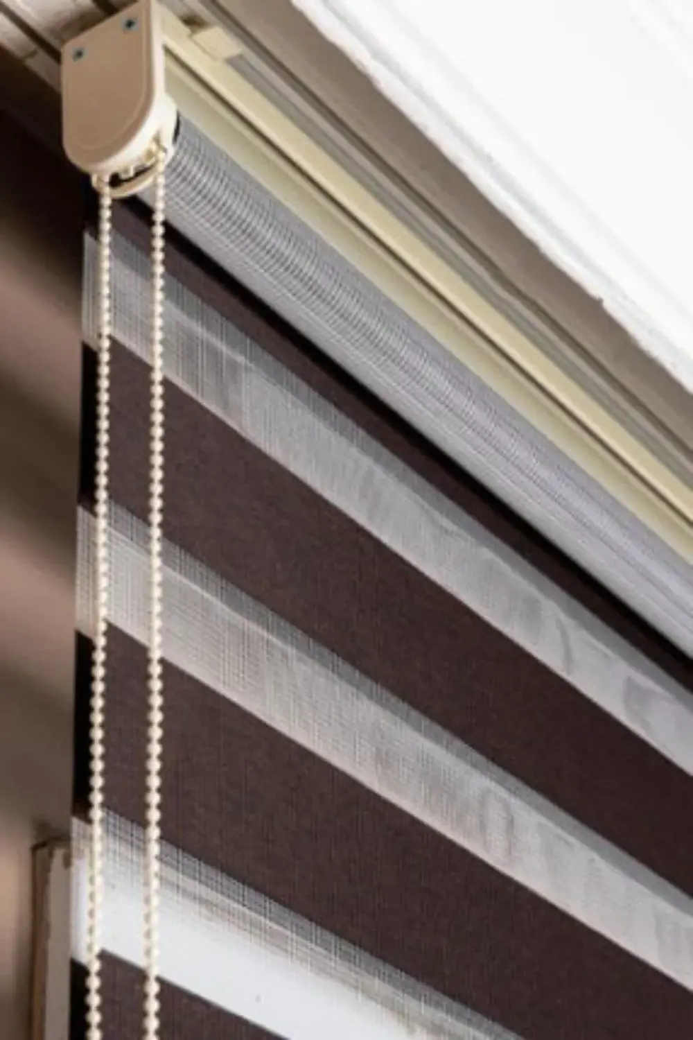 Dia Dekoratif Bambu Zebra Stor Perde Alüminyum Kasalı Yüksek Kali