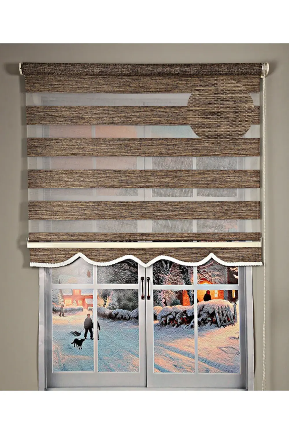 Dia Minimalist Tasarım Hasır Dokuma Keten Zebra Perde Alüminyum K