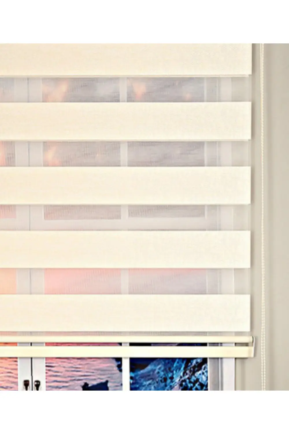 Dia Modern Minimalist Tasarım Hasır Dokuma Keten Zebra Perde Alüm