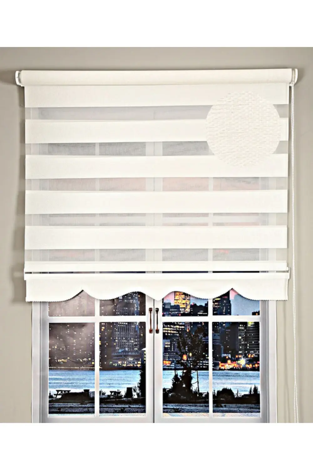 Dia Modern Minimalist Tasarım Hasır Dokuma Keten Zebra Perde Alüm