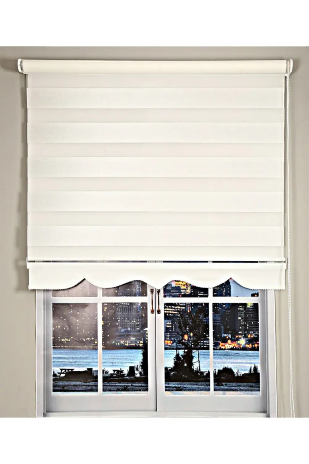 Dia Modern Minimalist Tasarım Hasır Dokuma Keten Zebra Perde Alüm