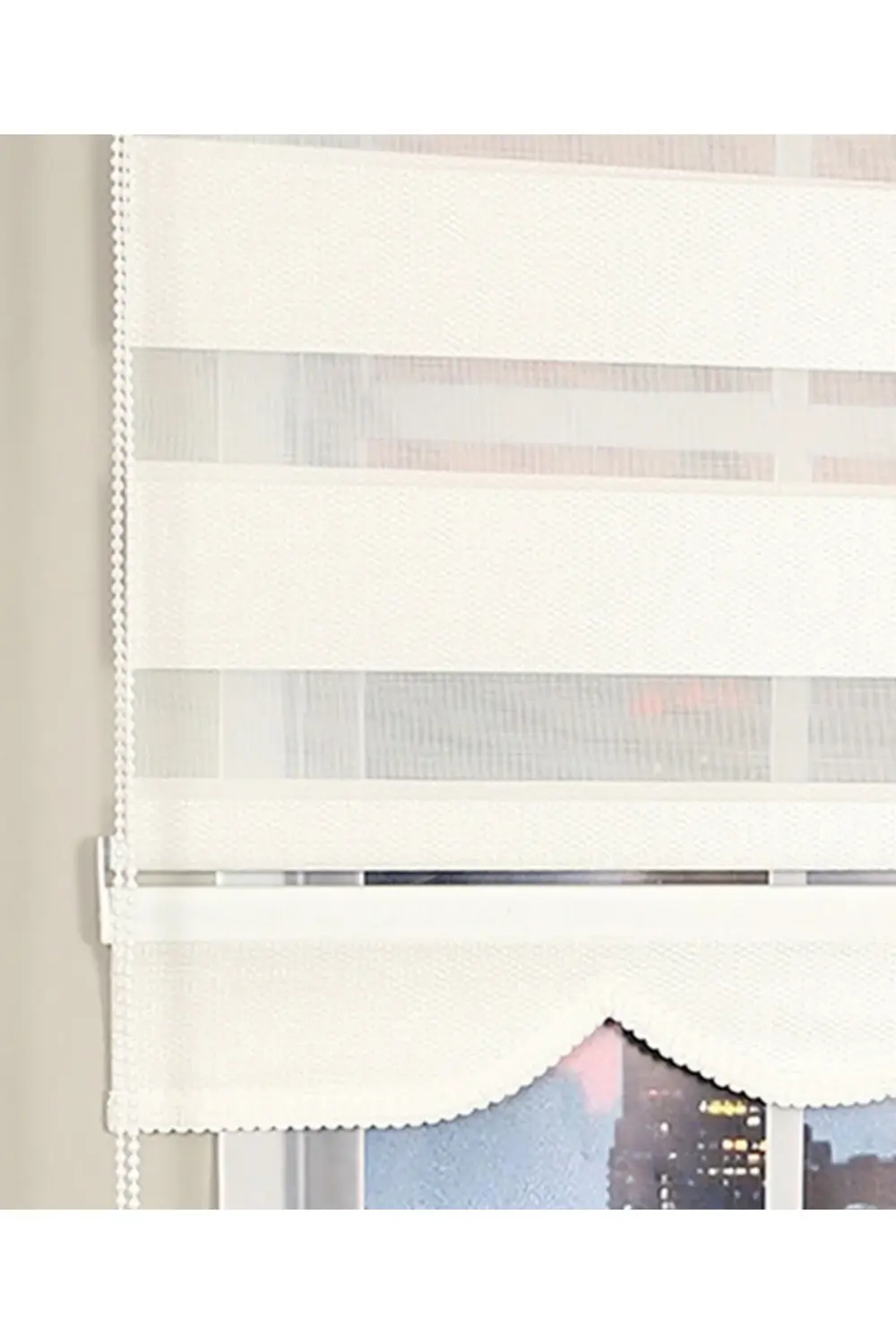 Dia Modern Minimalist Tasarım Hasır Dokuma Keten Zebra Perde Alüm