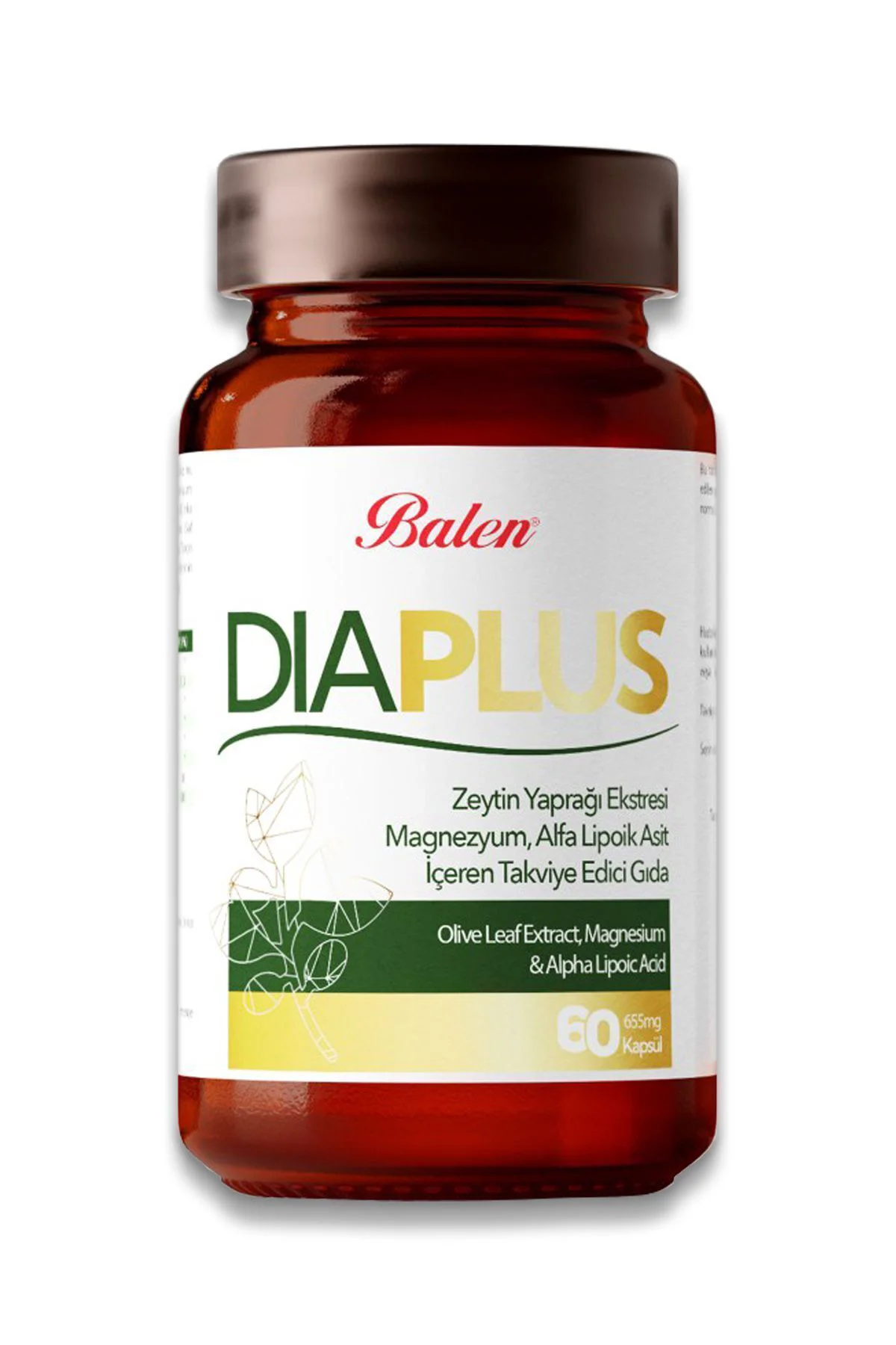 Dia Plus Zeytin Yap. Magnezyum & Ala Kapsül 655 Mg 60 Kapsül X 3 Adet