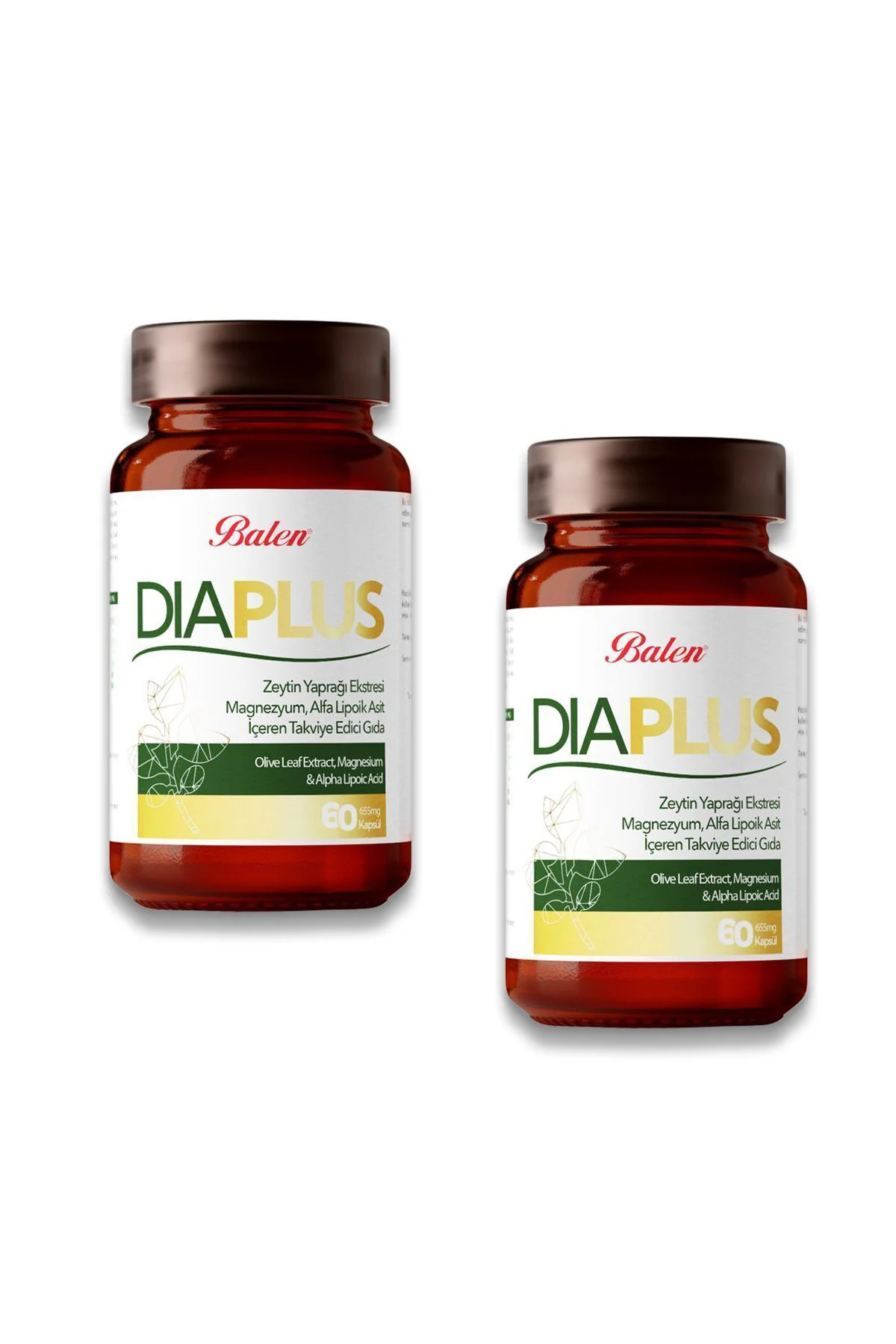 Dia Plus Zeytin Yap. Magnezyum & Ala Kapsül 655 Mg 60 Kapsül X 2 Adet