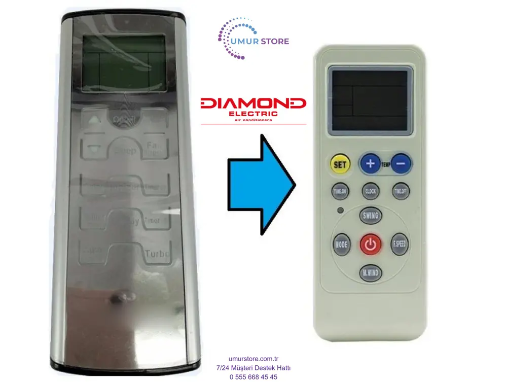 Diamond Electric Klima Kumandası-Eşdeğer