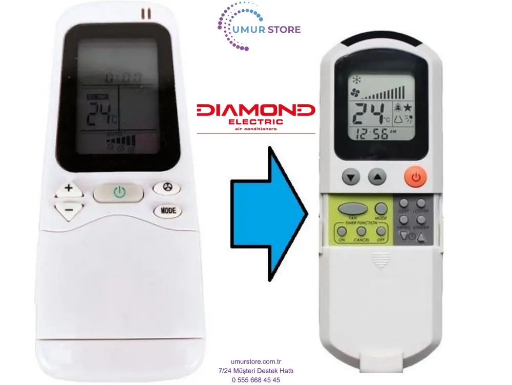 Diamond Electric Klima Kumandası-Eşdeğer