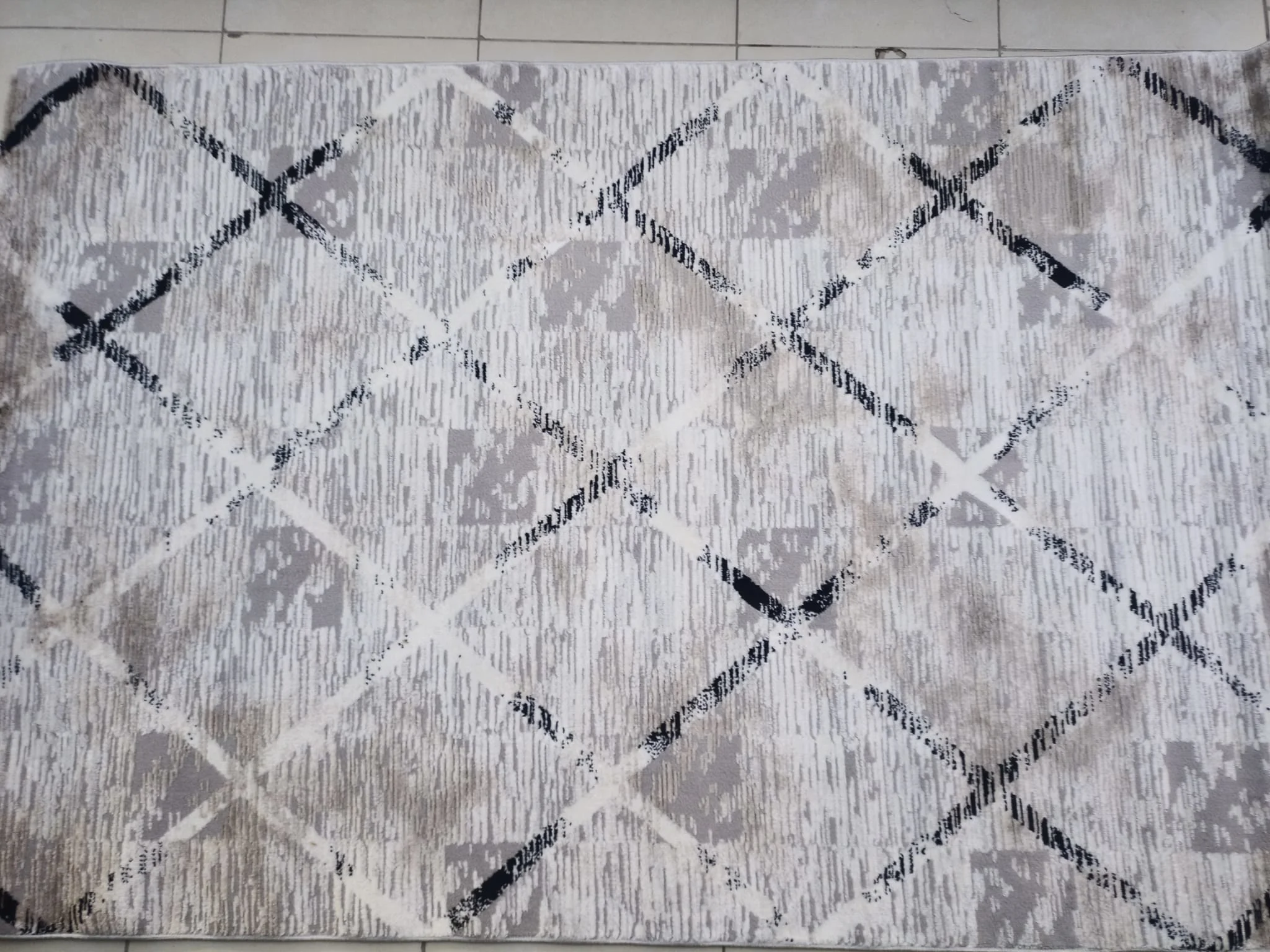 Diamond Halı 25015A 19725 SİYAH Siyah Model 200*280 Leke Tutmaz dokuma taban