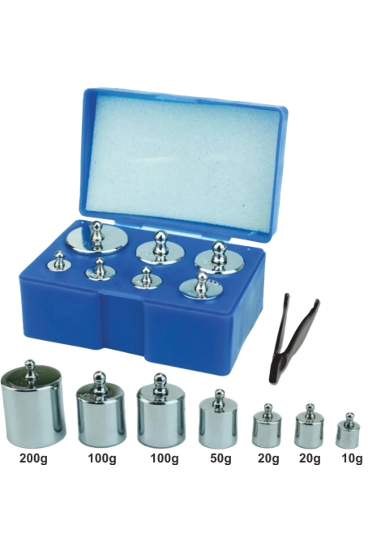 Diamond Terazi 8 Parça Ağırlık Paslanmaz Krom Gram Seti (300gr-20