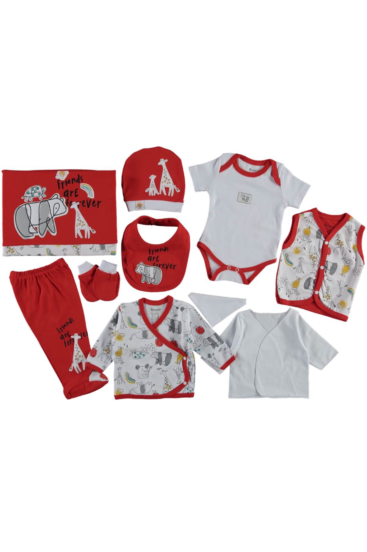 DİAMONDSTAR  FRIENDS ARE FOREVER BASKILI 10'LU ERKEK ZIBIN SETİ