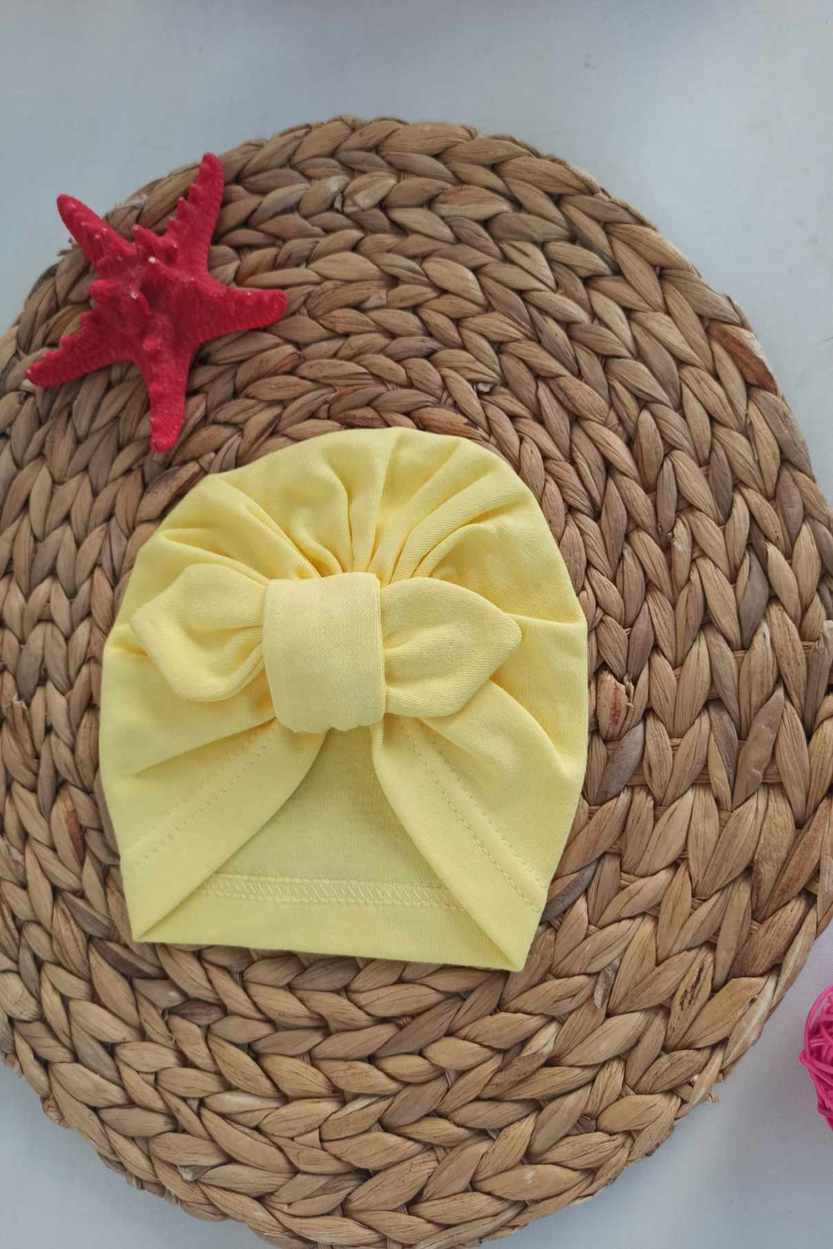 Diamondstr Düz Renk Fiyonklu Bebek Bonesi