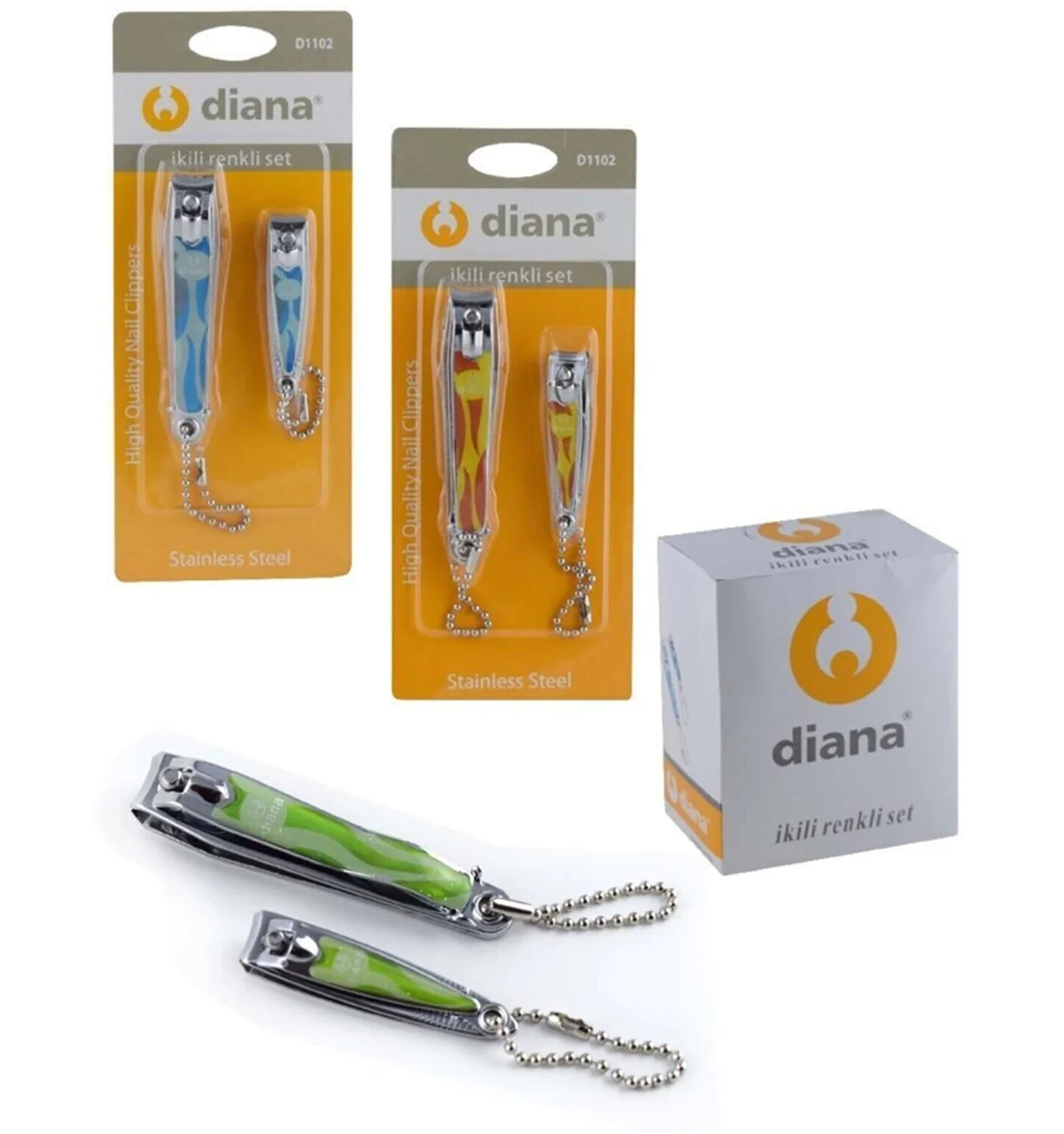 Diana 2 Li Renkli Vakumlu Tırnak Makası Diğer