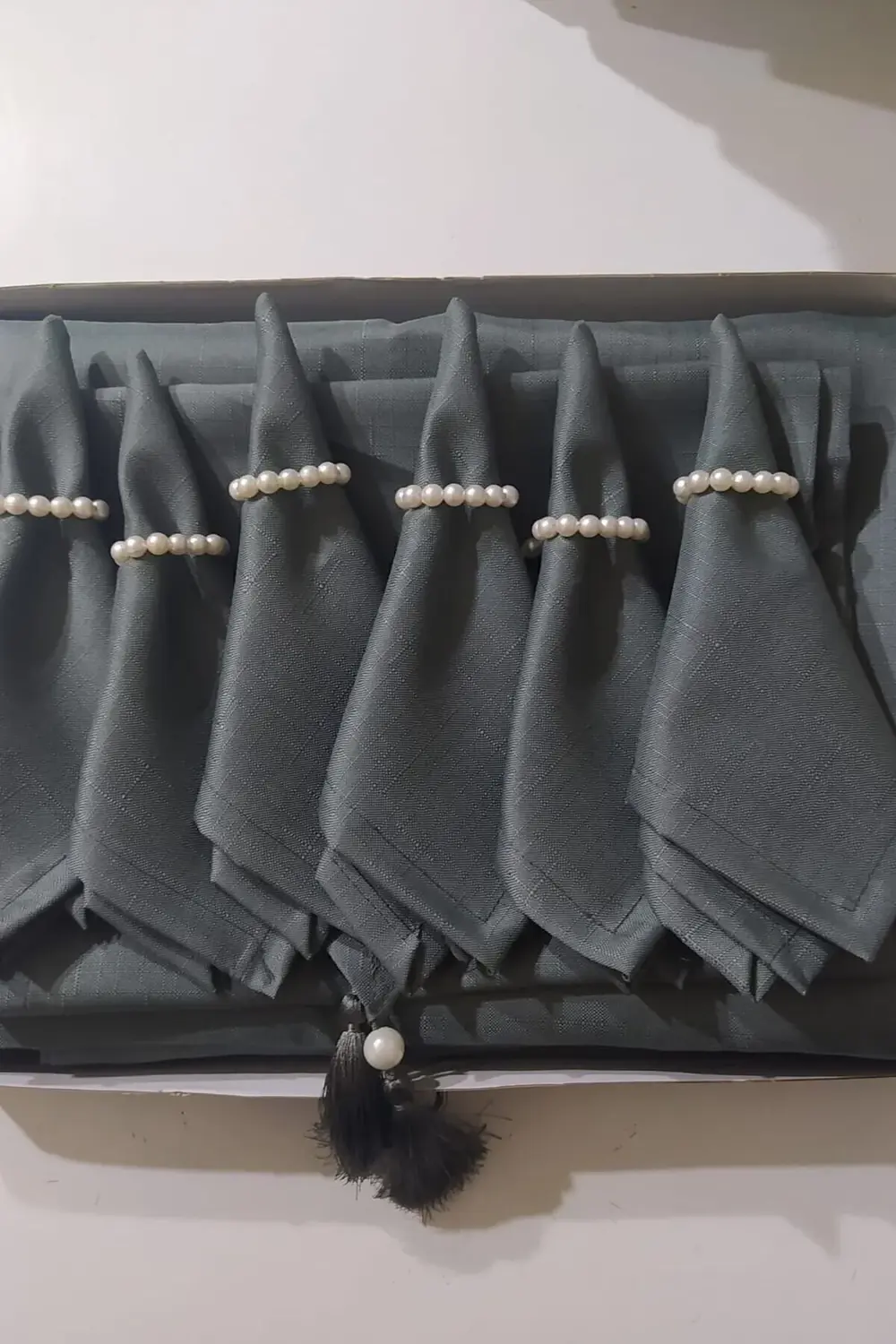 Diana Füme Masa Örtüsü Takımı 12 Kişilik 26 Parça Yemek Sunum Set