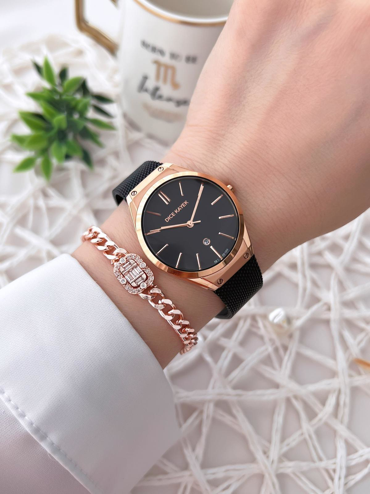 Dice Kayek Çelik Kordon Çelik Kasa Kararma Renk Atma Yapmaz Kadın