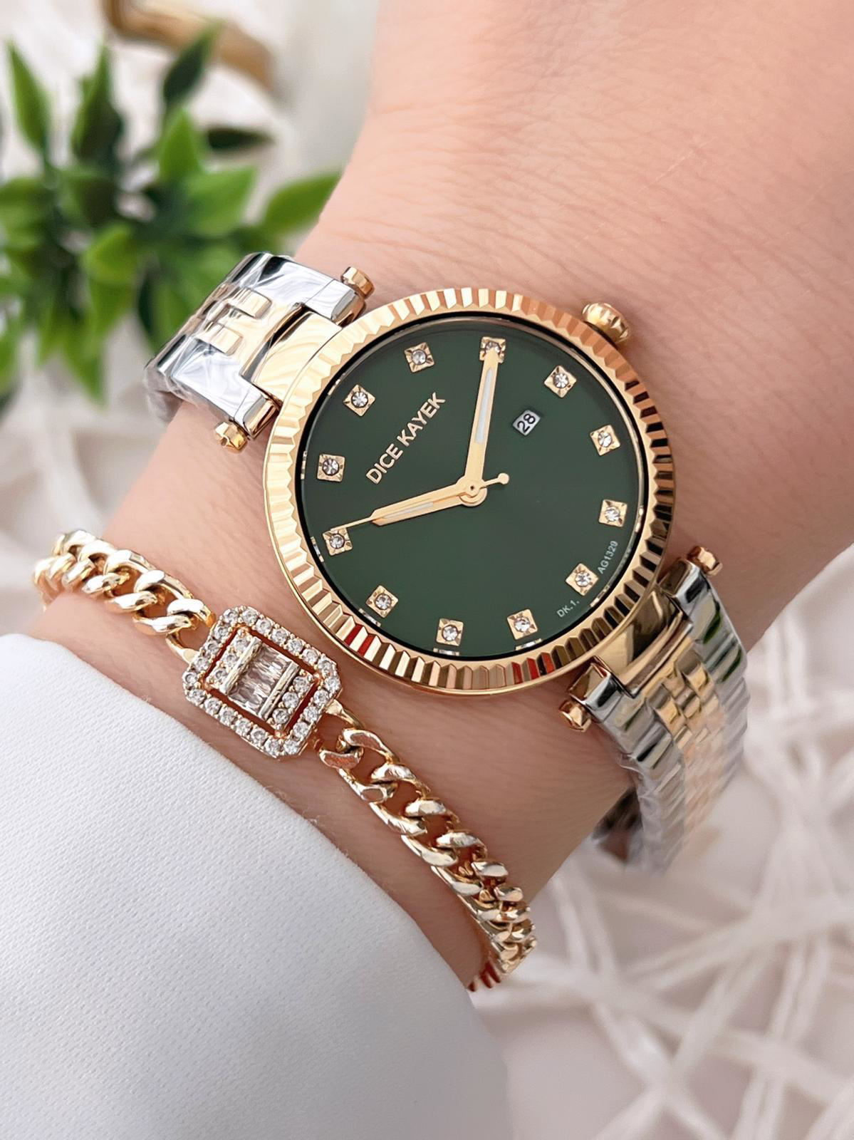 Dice Kayek Çelik Kordon Çelik Kasa Kararma Renk Atma Yapmaz Kadın